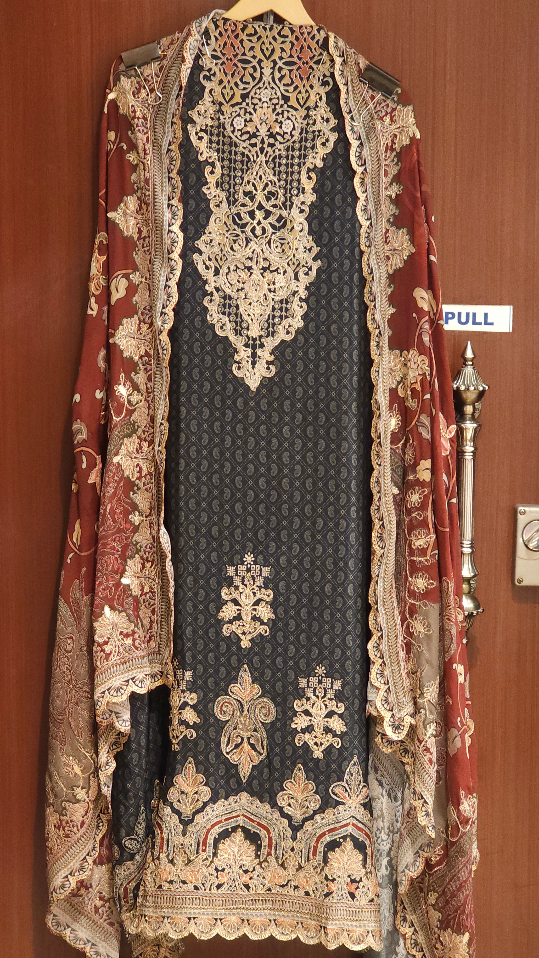 Restocked-Crepe Digital Print Embroidery Suit