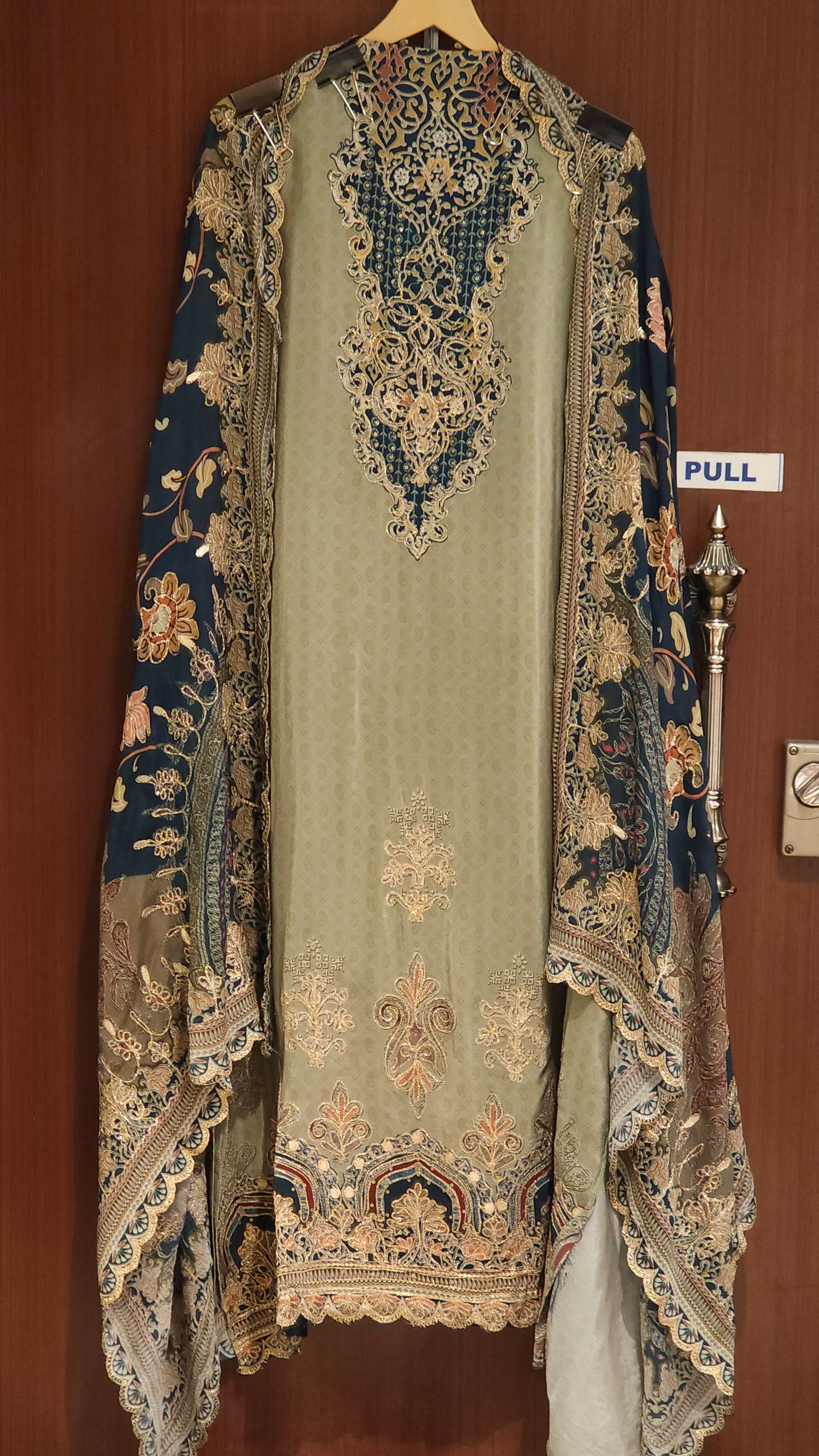 Restocked-Crepe Digital Print Embroidery Suit