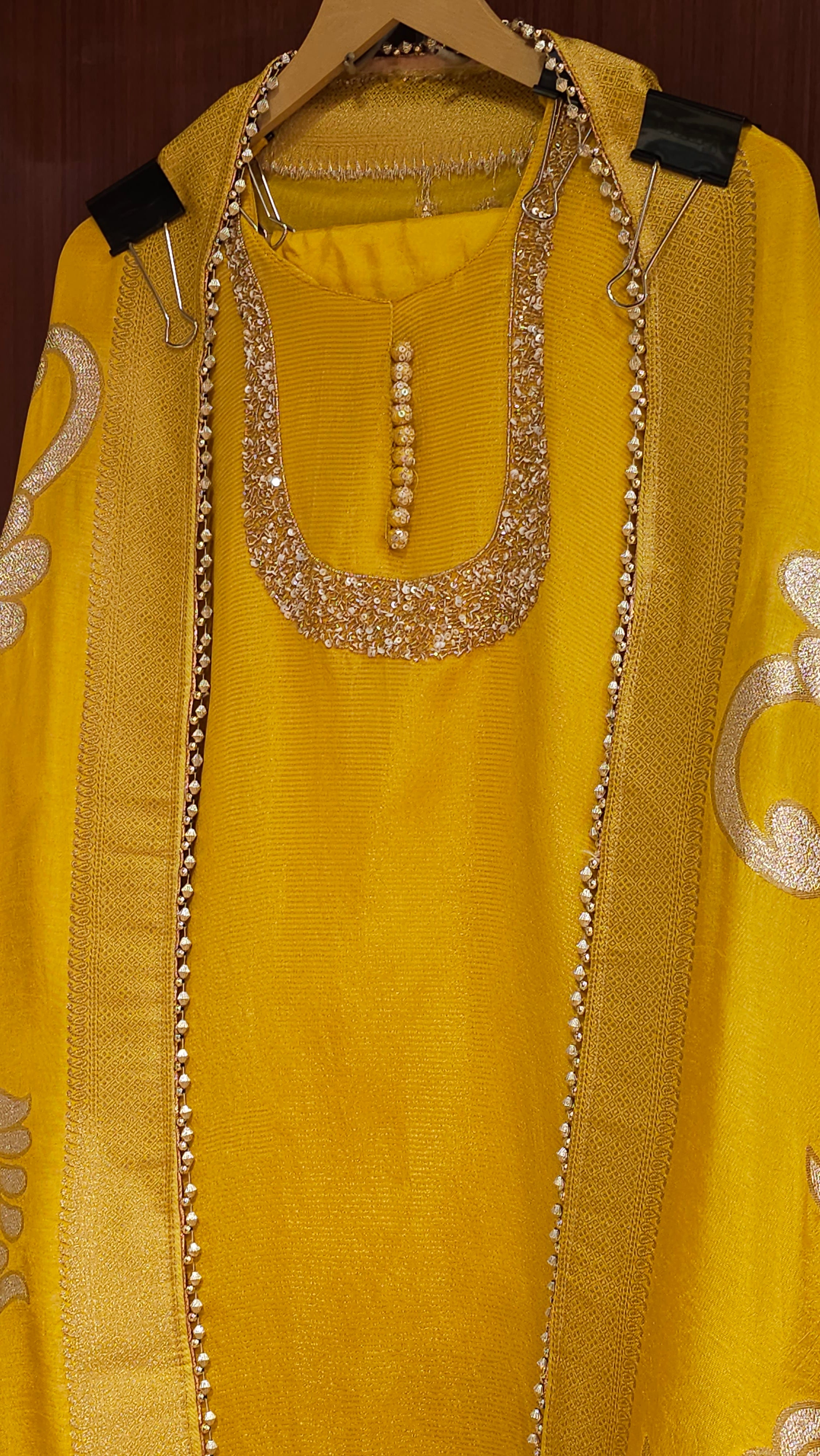 U Neck Handworked Suit Now in New Colours