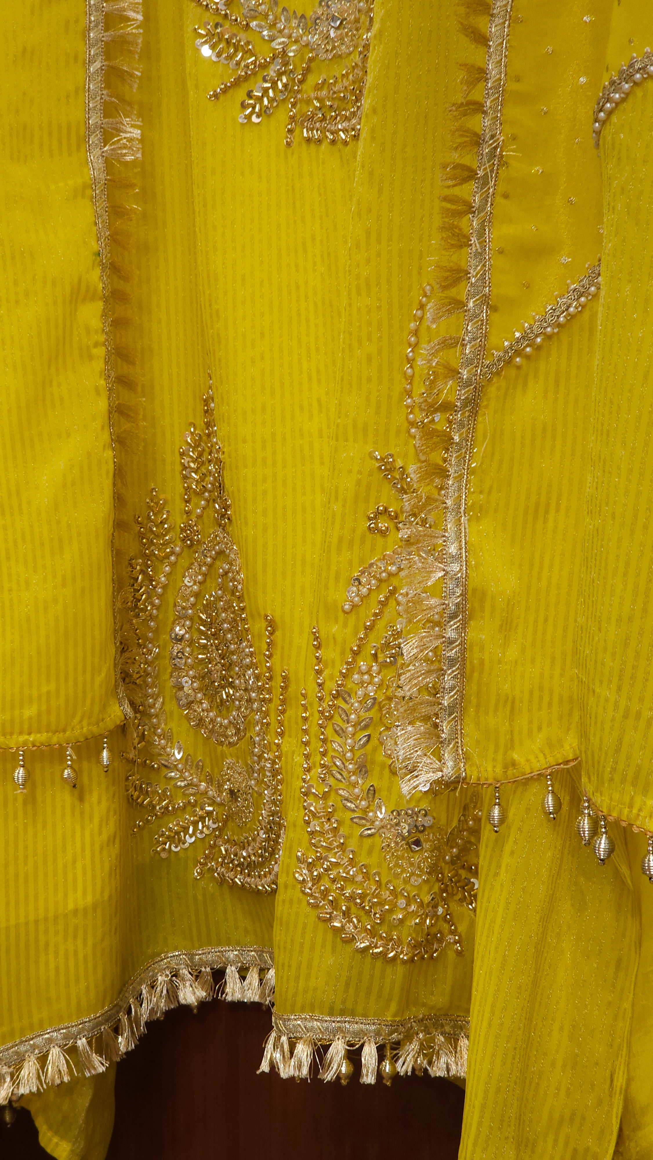 Ornamental Embroidery Self-Tissue Suit