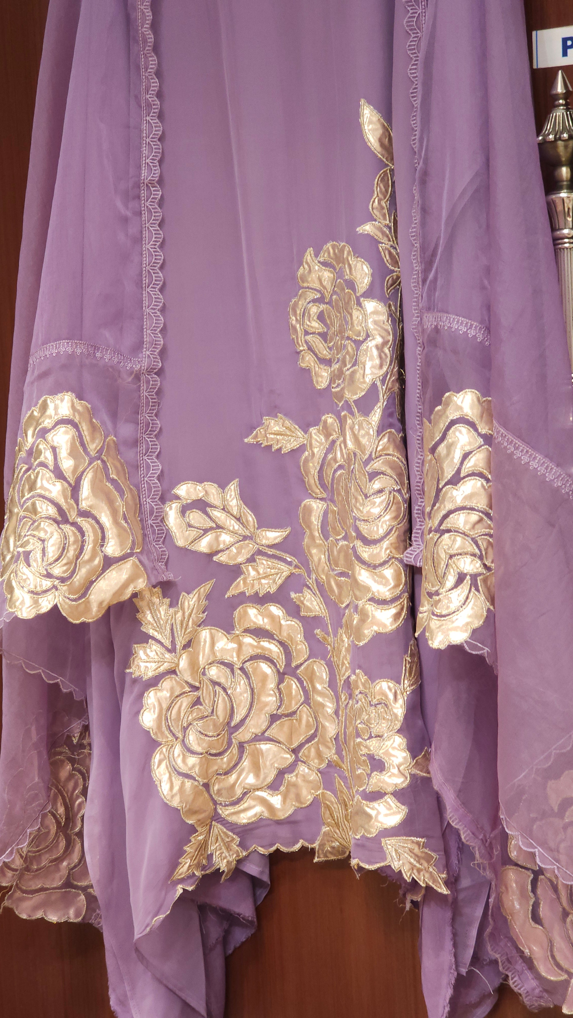 Soft Organza Suit with Rose Gold Patchwork