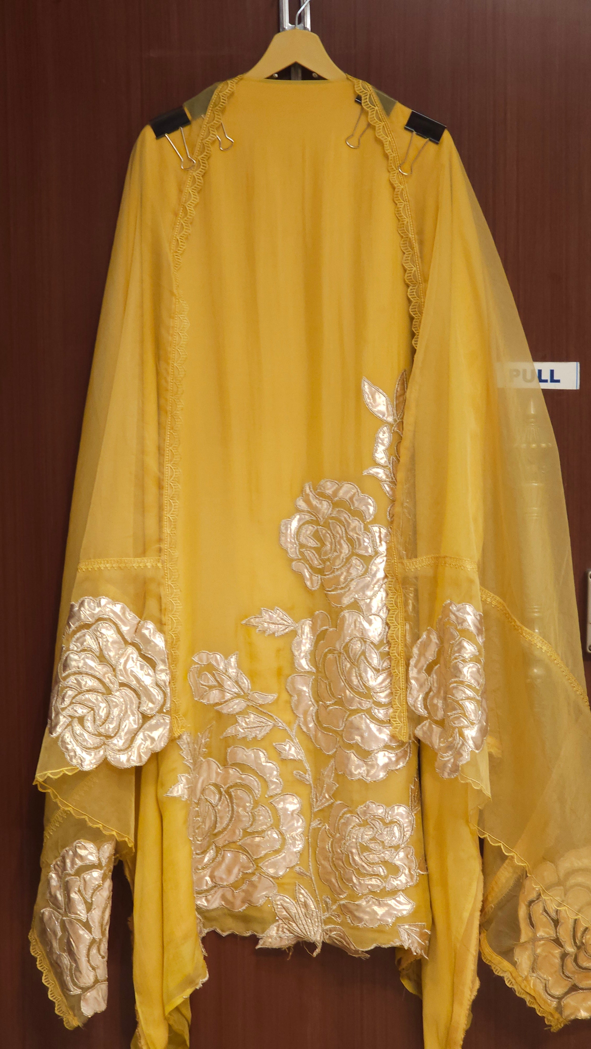 Soft Organza Suit with Rose Gold Patchwork