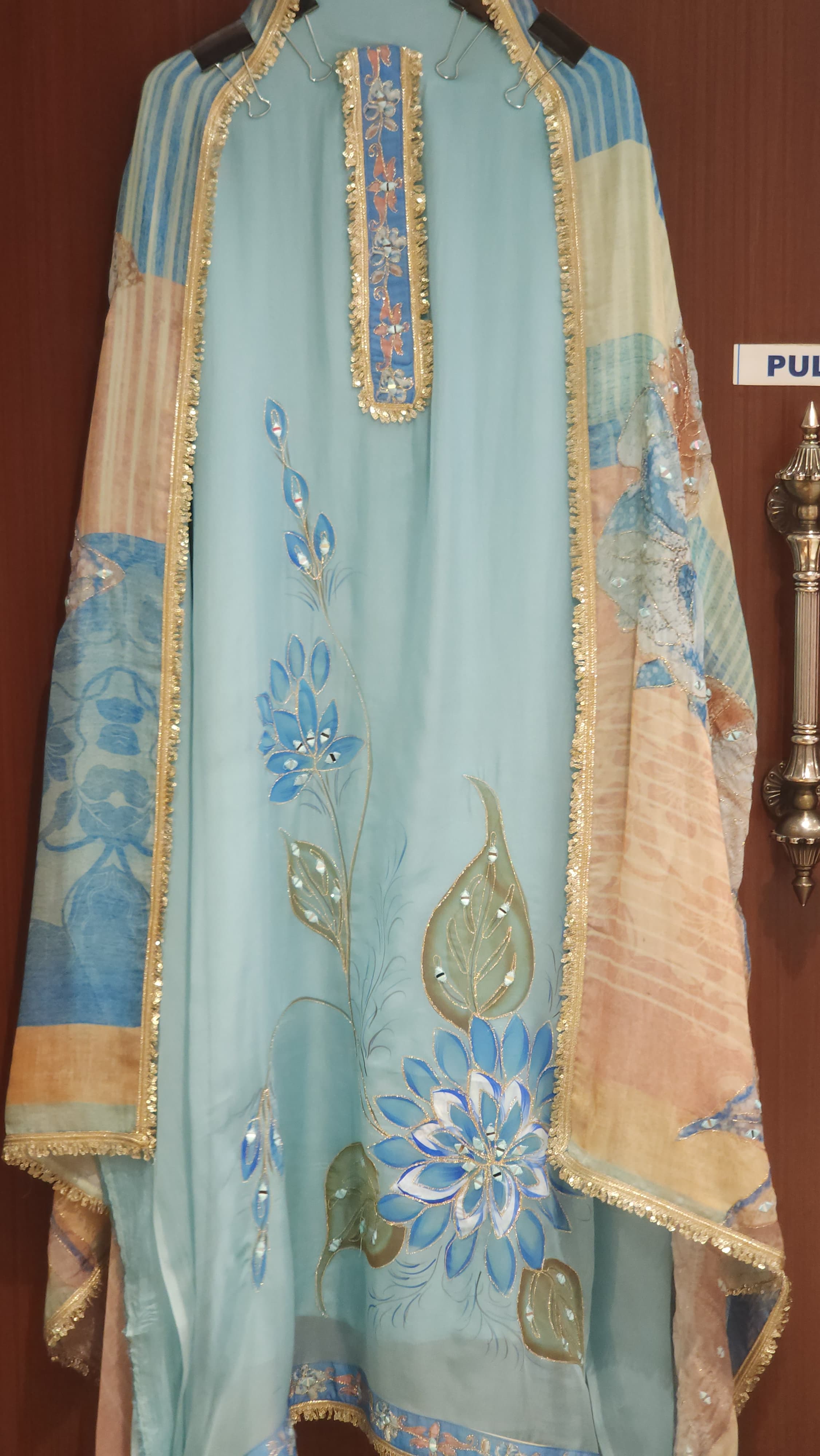 Elegant Summer Launch – Hand-Painted Organza Suit