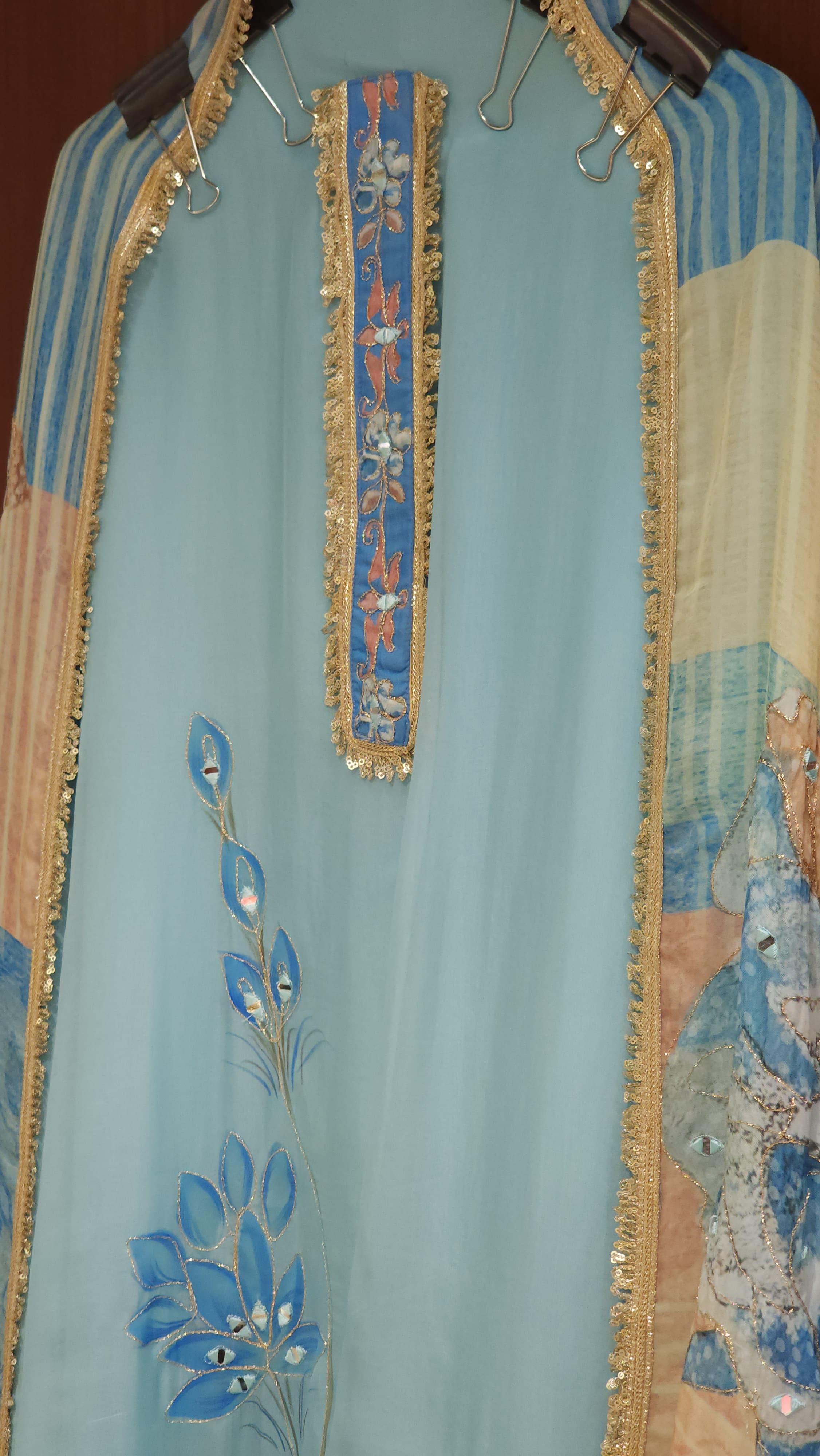 Elegant Summer Launch – Hand-Painted Organza Suit