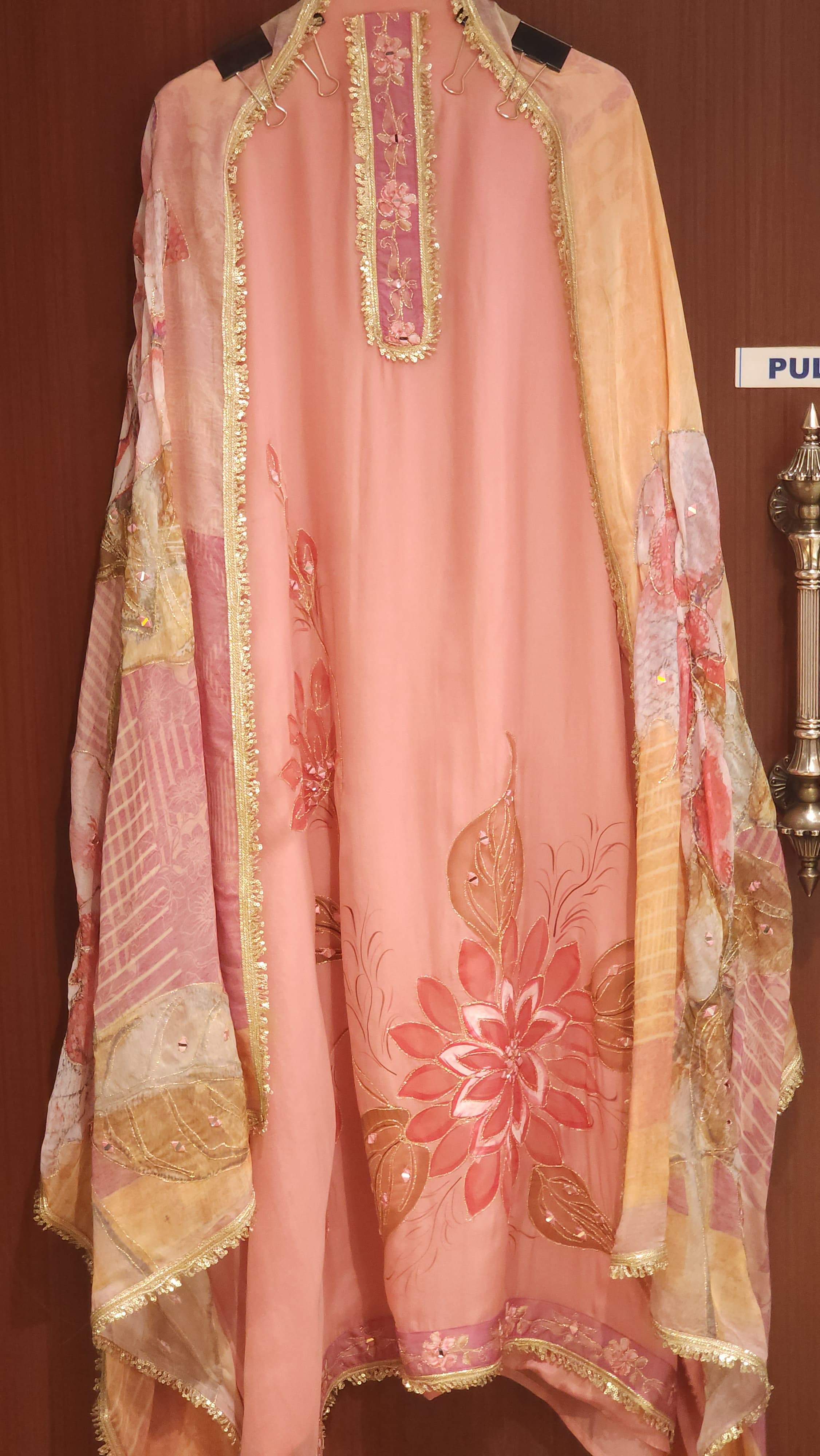 Elegant Summer Launch – Hand-Painted Organza Suit