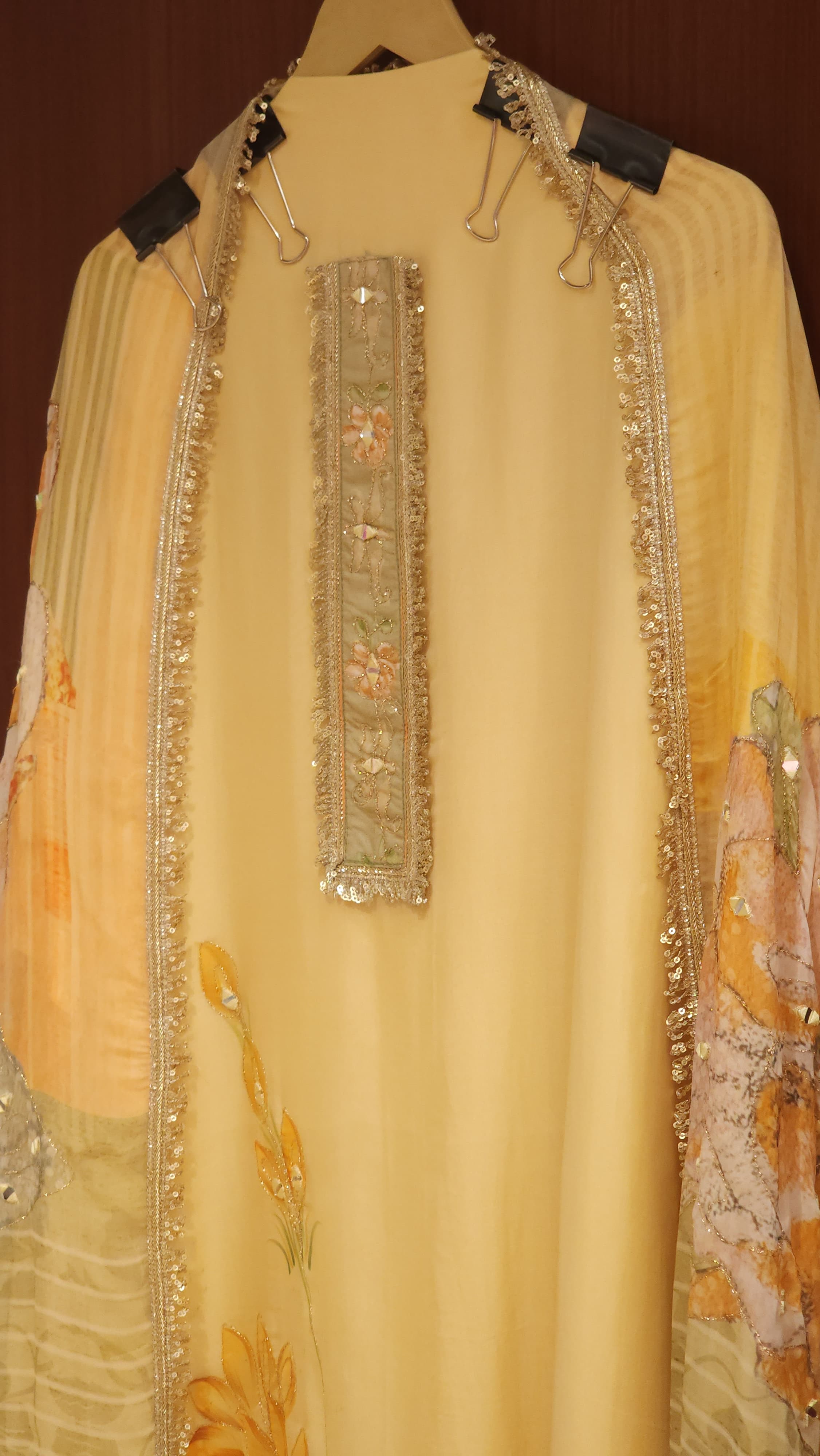 Elegant Summer Launch – Hand-Painted Organza Suit