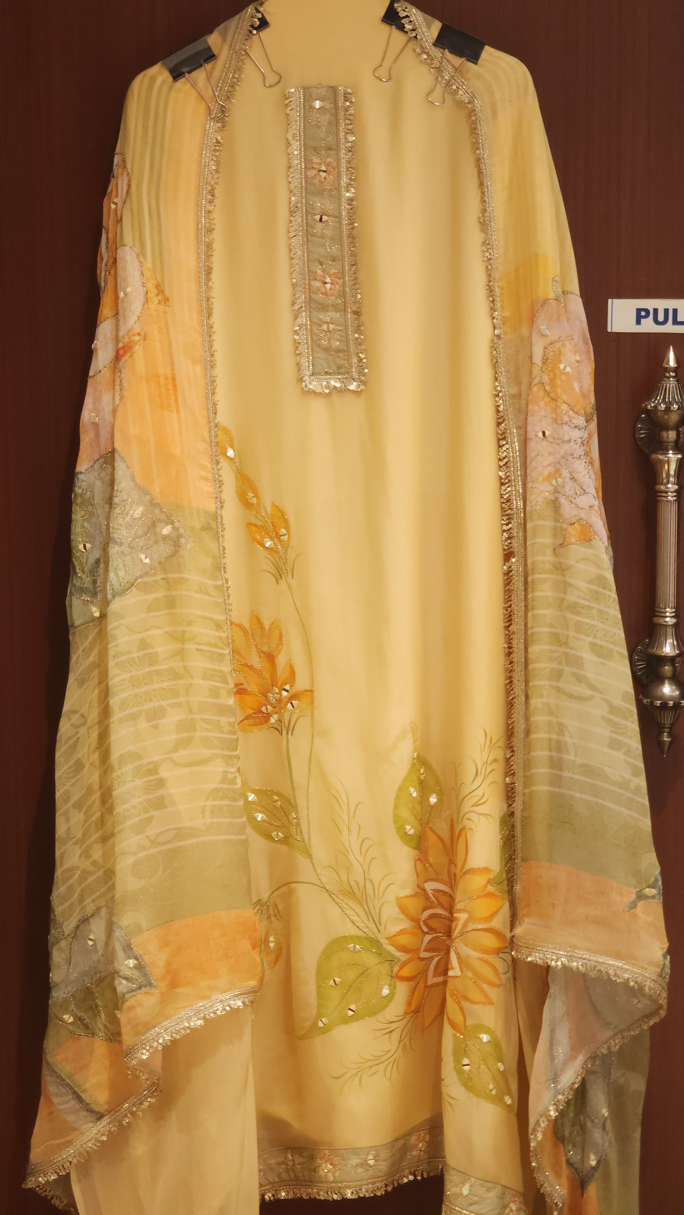 Elegant Summer Launch – Hand-Painted Organza Suit