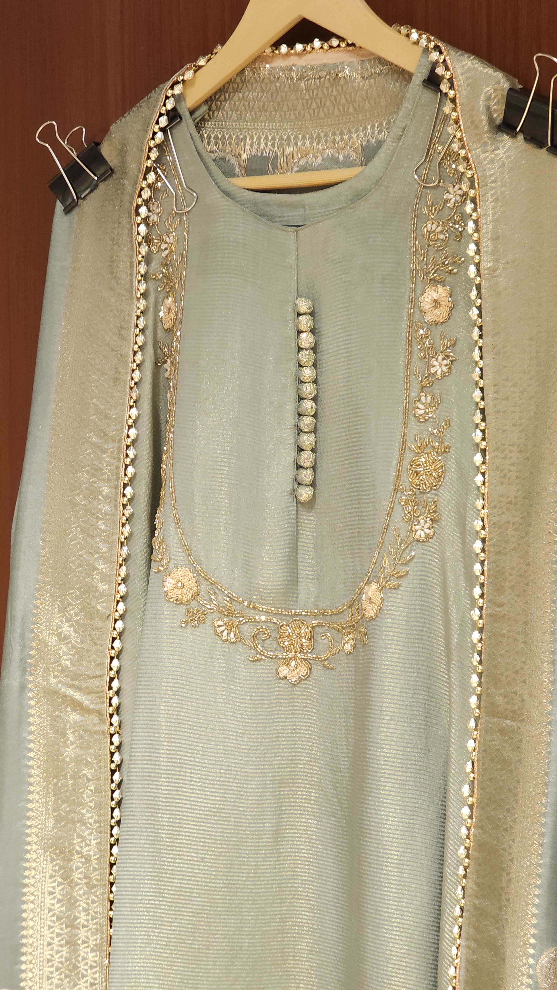 U-Neck Embroidery Suit in 4 new Shades