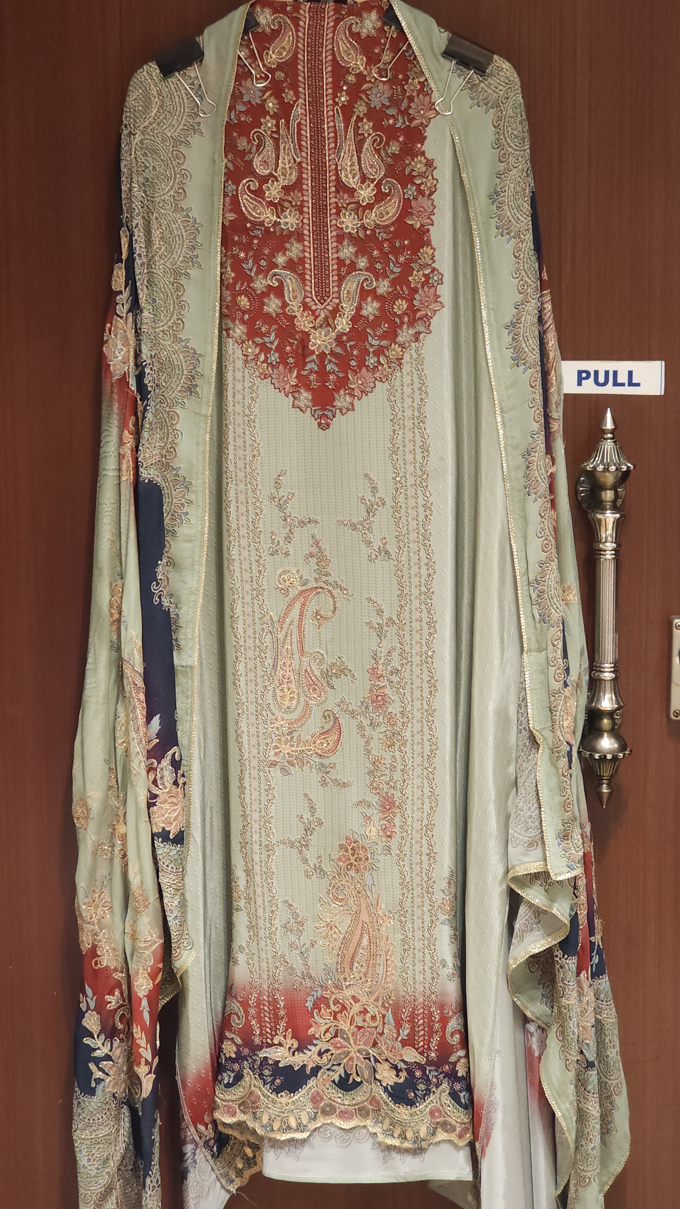 Crepe Suit with Embroidery & Digital Print