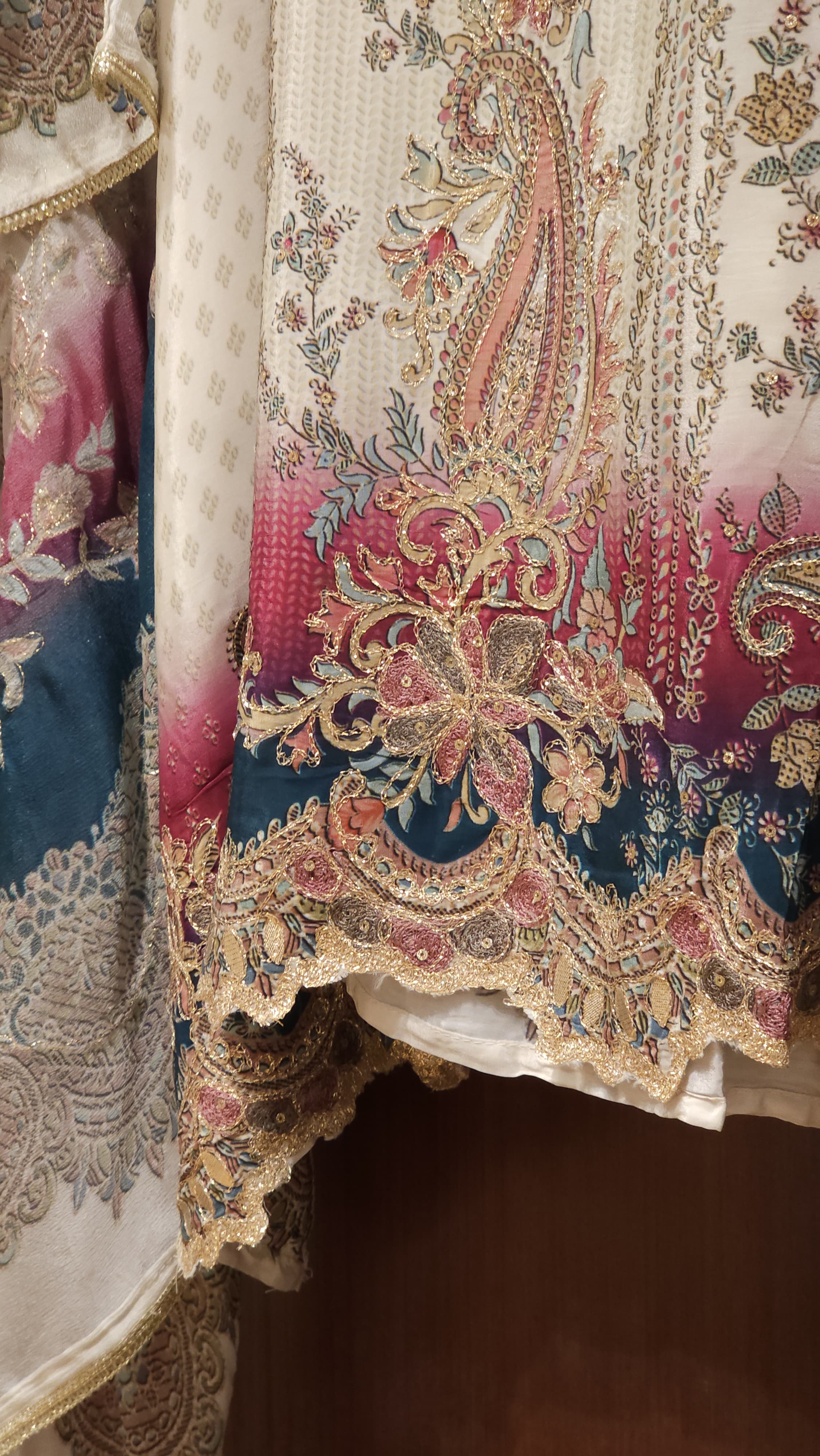 Crepe Suit with Embroidery & Digital Print