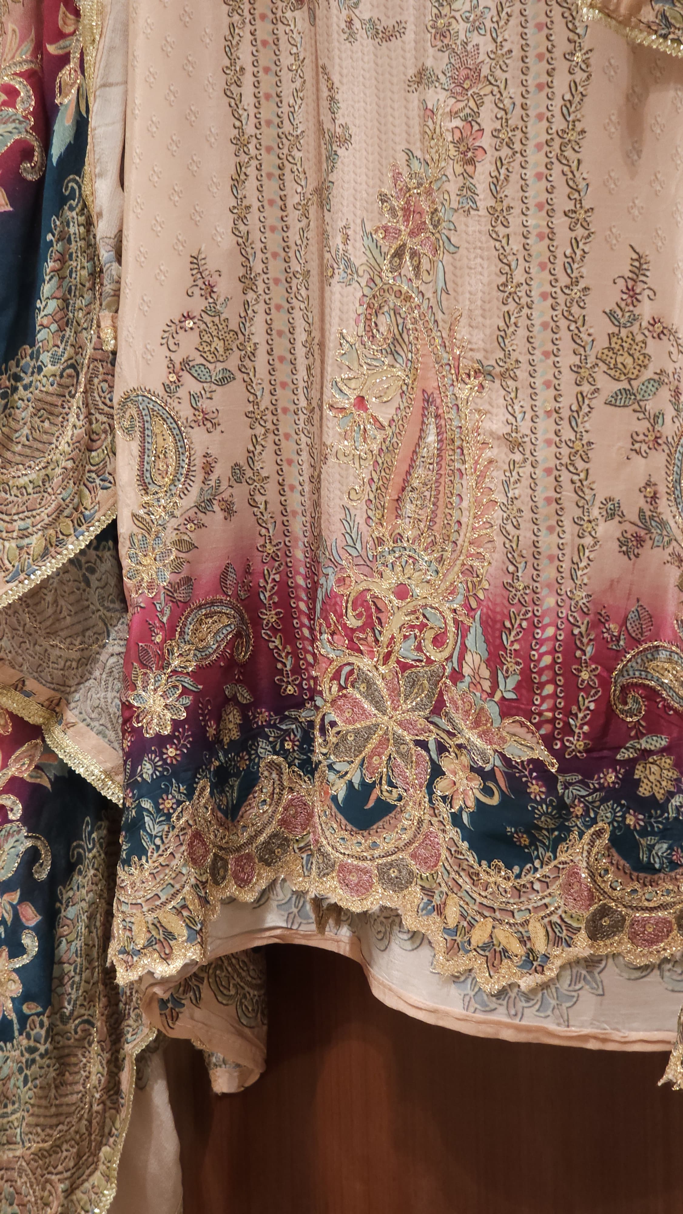 Crepe Suit with Embroidery & Digital Print