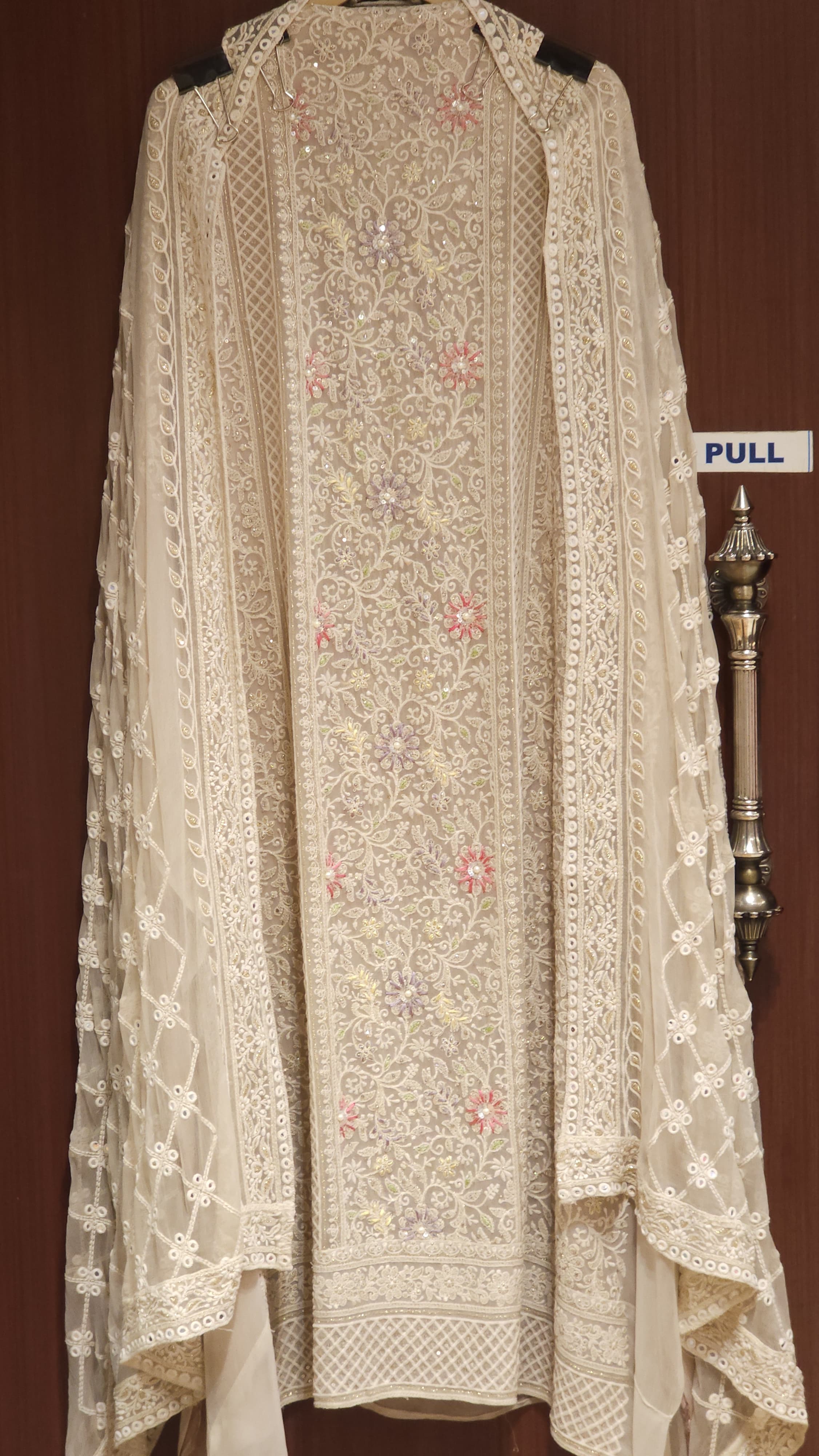 3 Neutral Lucknowi Georgette Suits