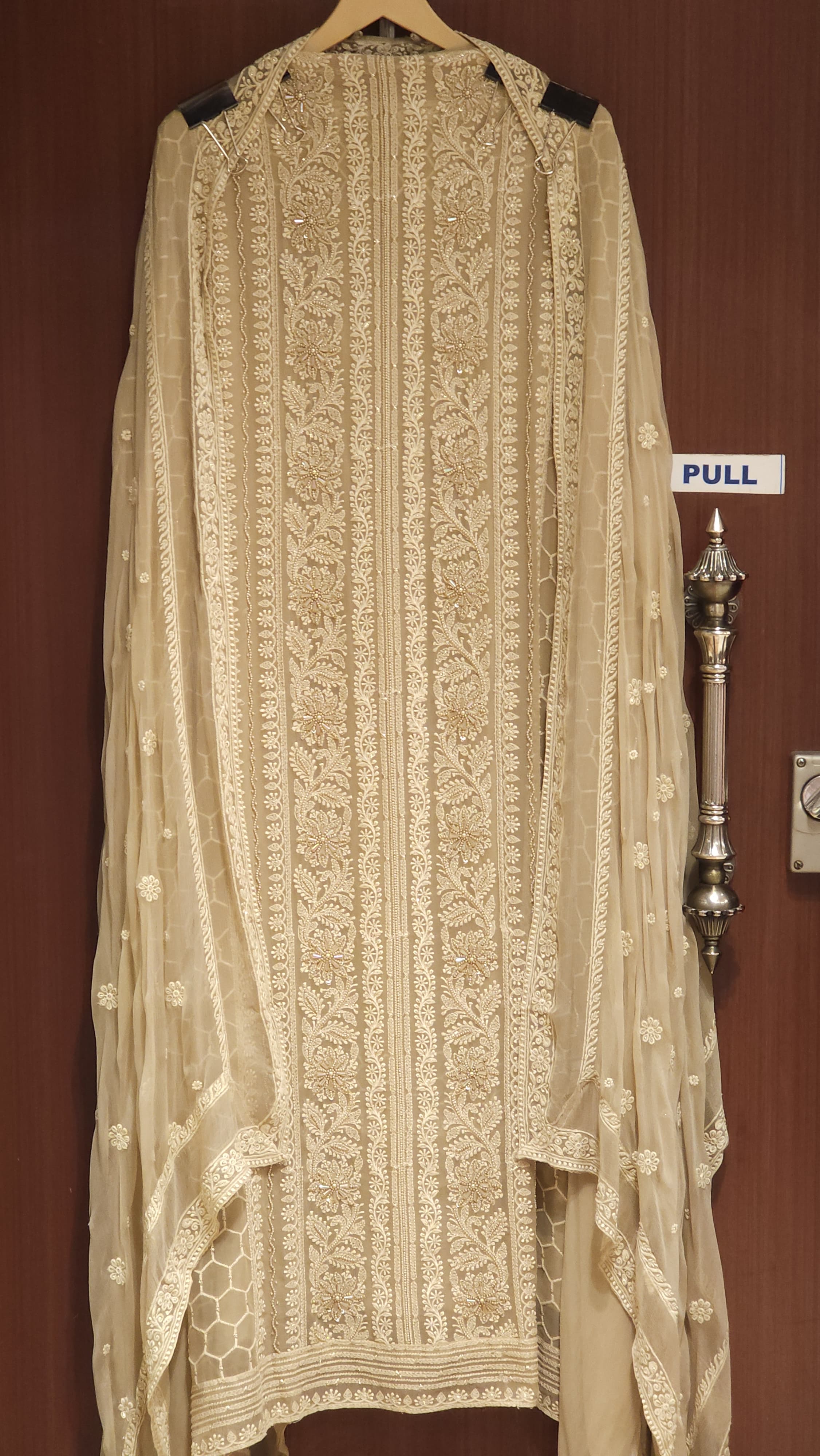 3 Neutral Lucknowi Georgette Suits