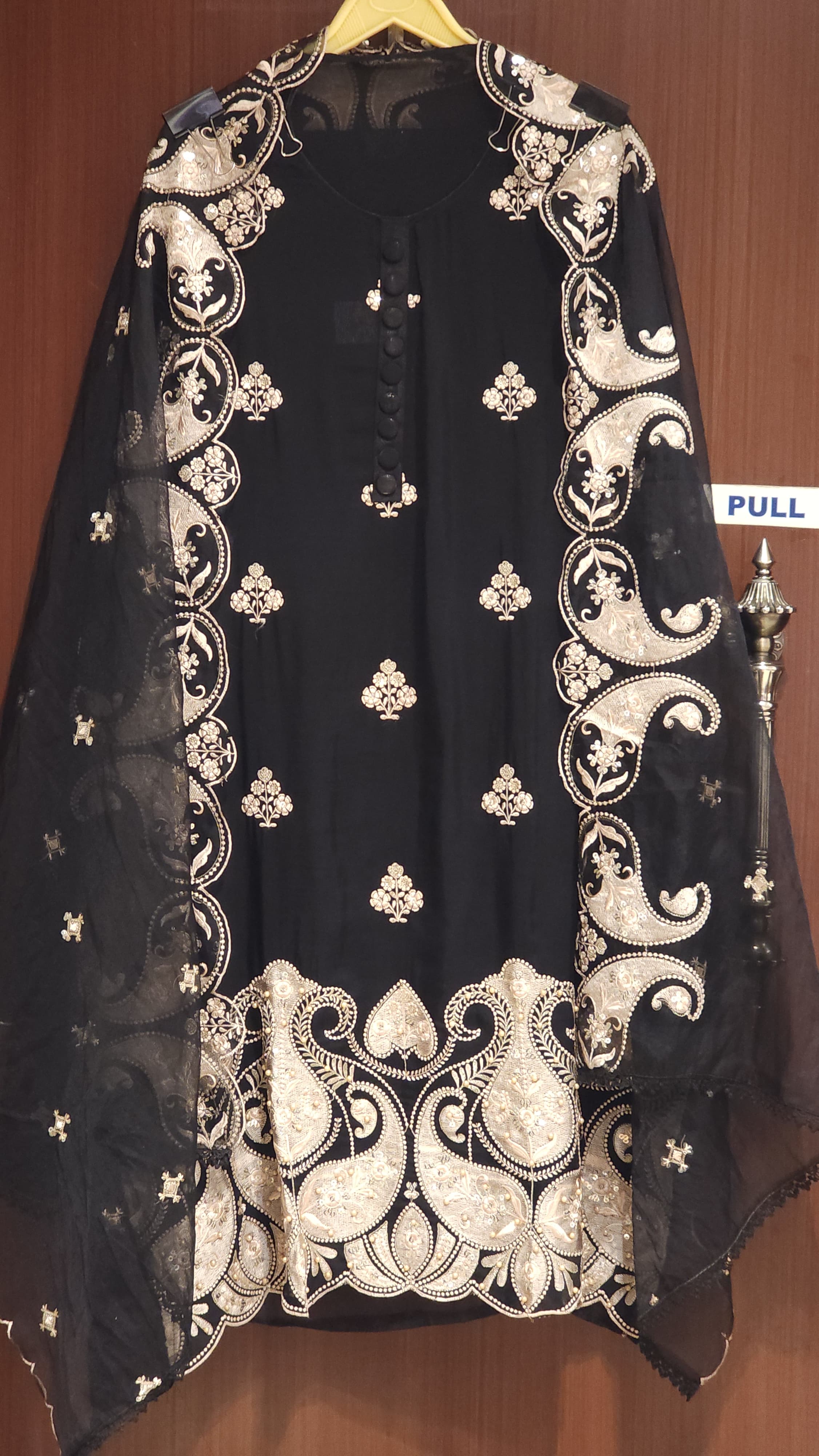 Resham Detailed Organza Statement Suit