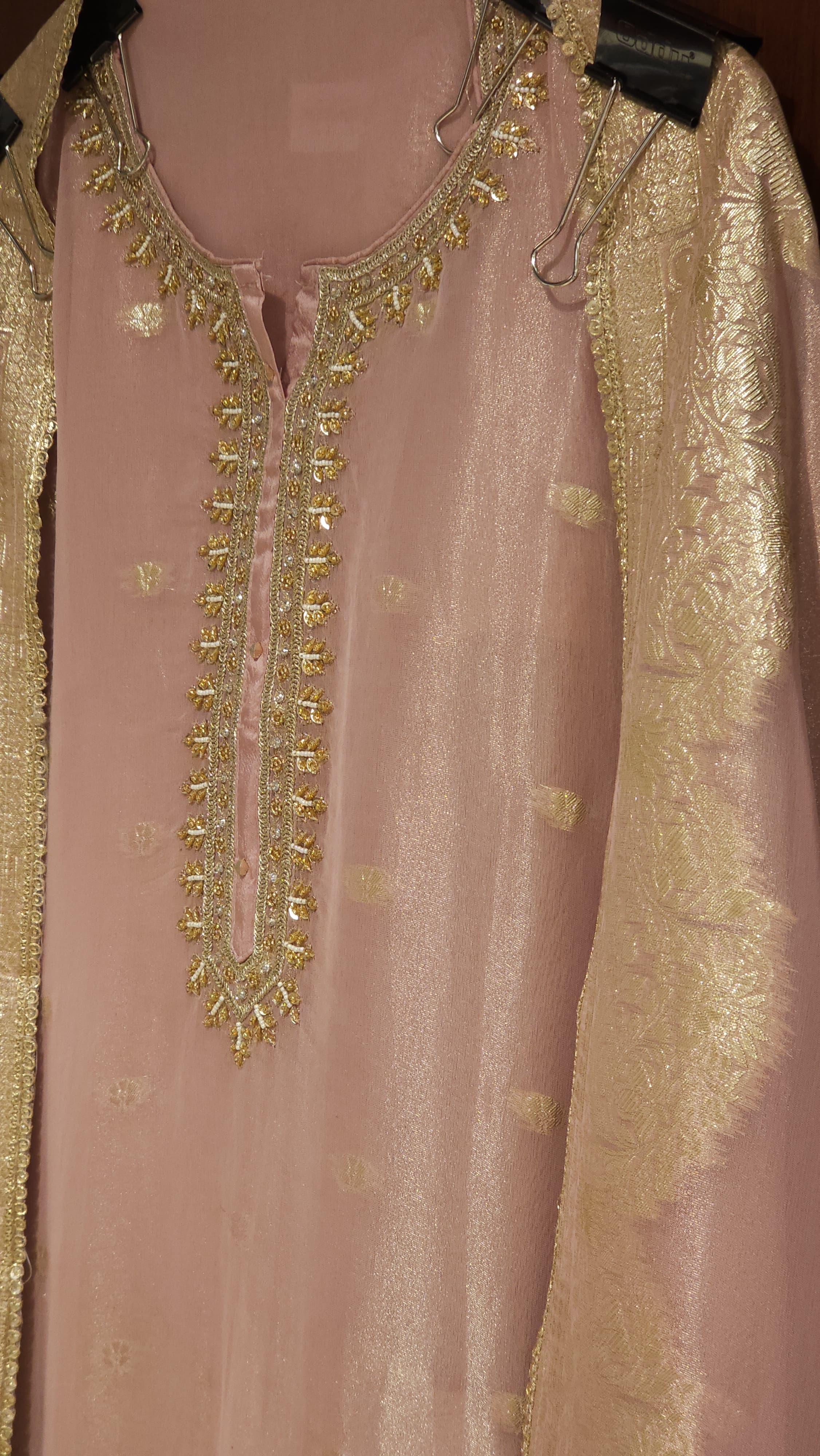 Anitique Embroidery & Gold Weeve Fabric