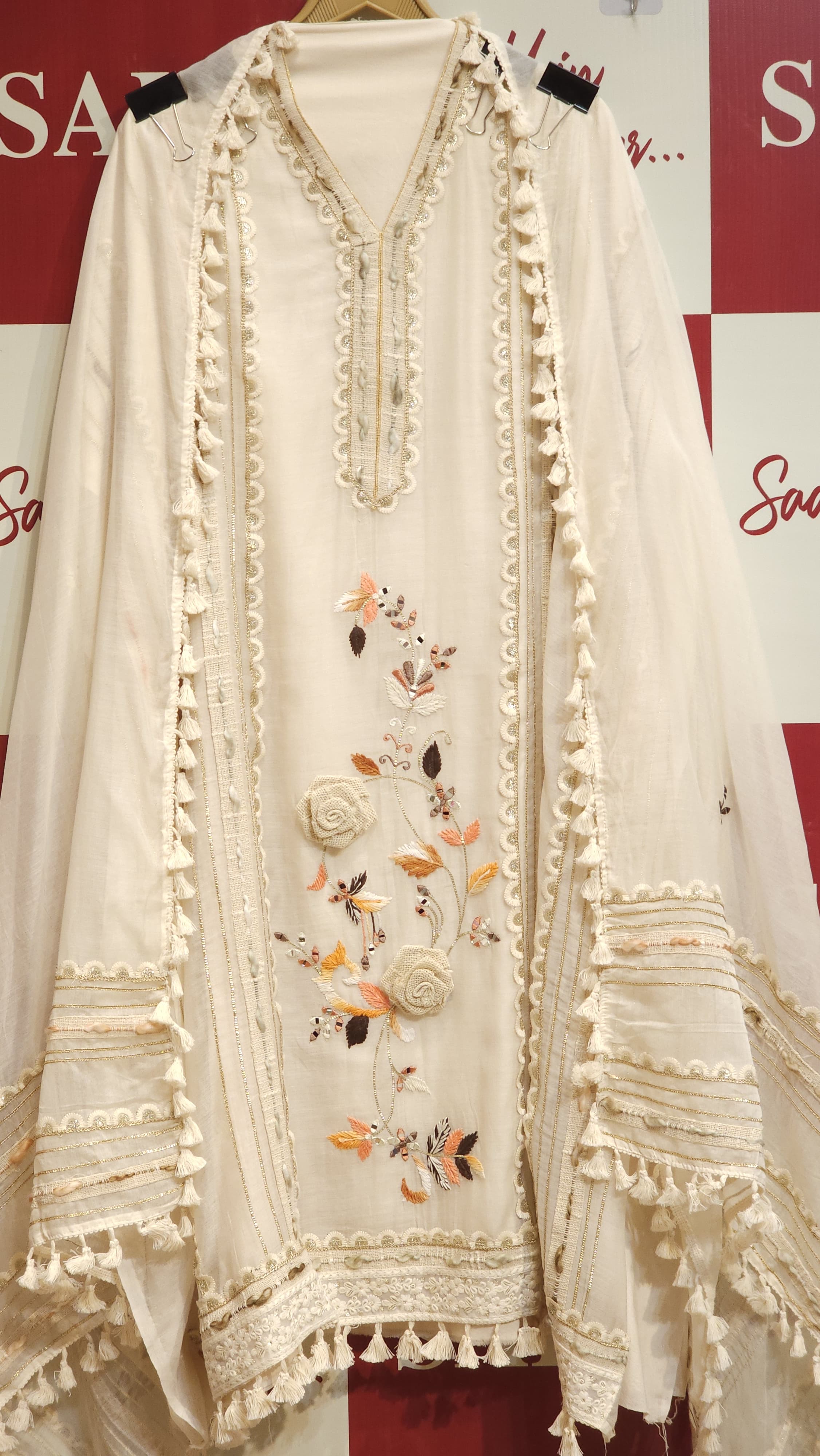 Pure Mul Chanderi with Jute Detailing