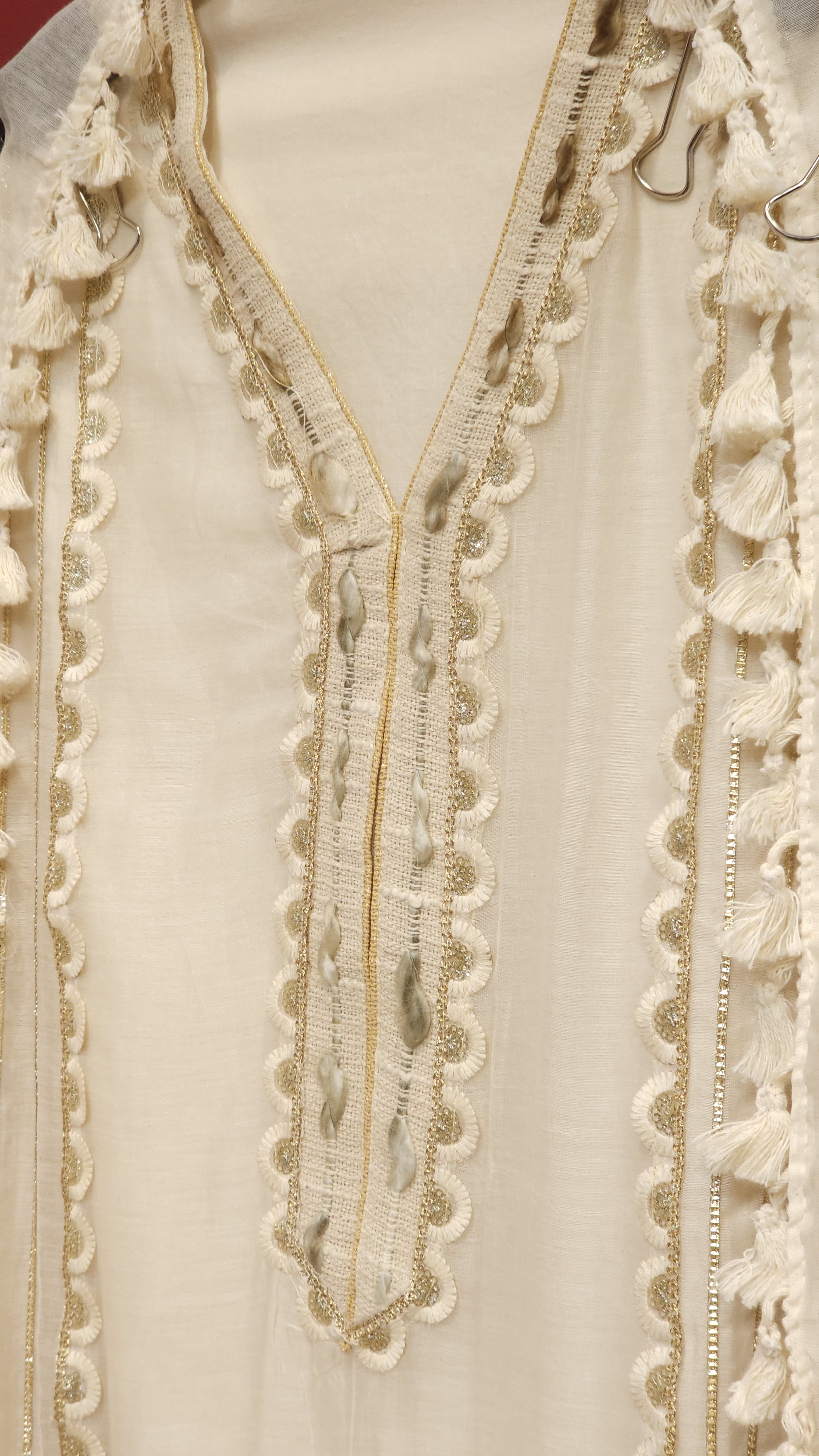 Pure Mul Chanderi with Jute Detailing