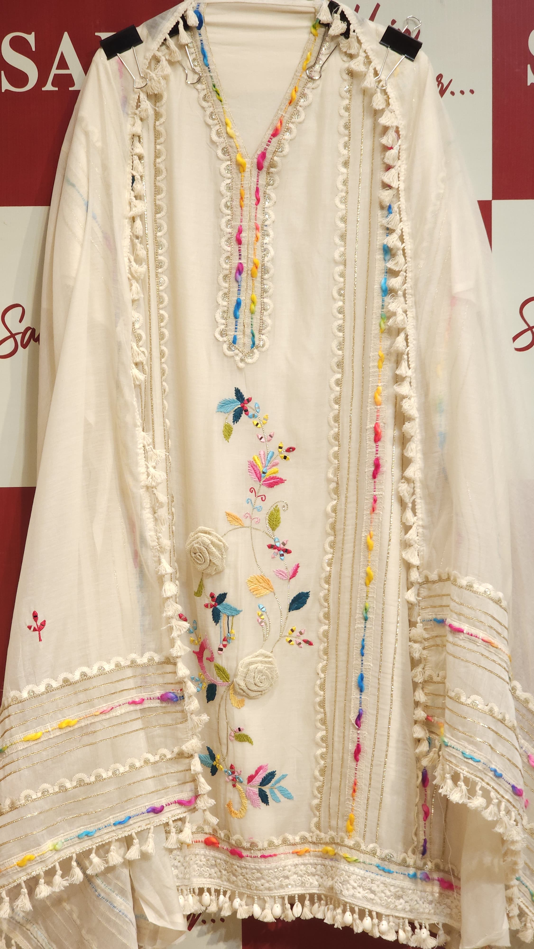 Pure Mul Chanderi with Jute Detailing