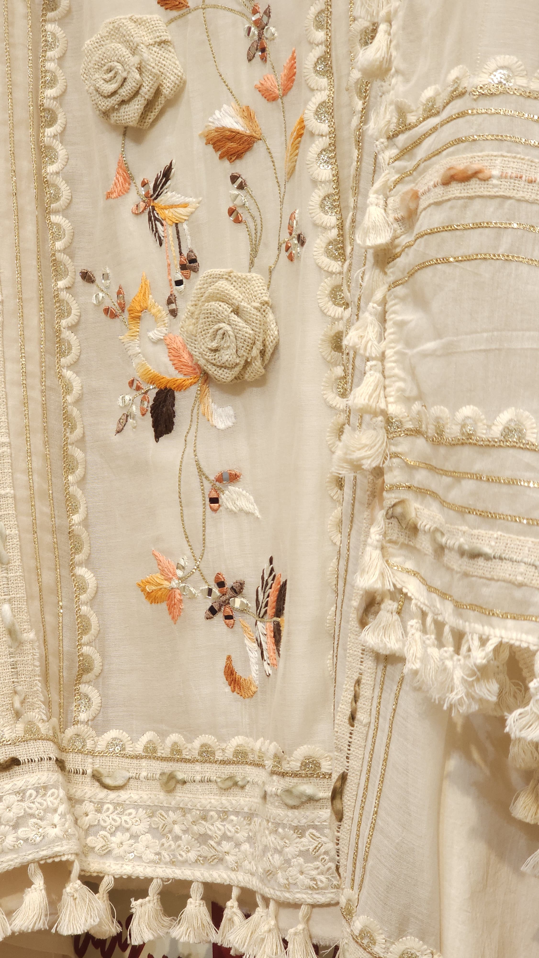Pure Mul Chanderi with Jute Detailing