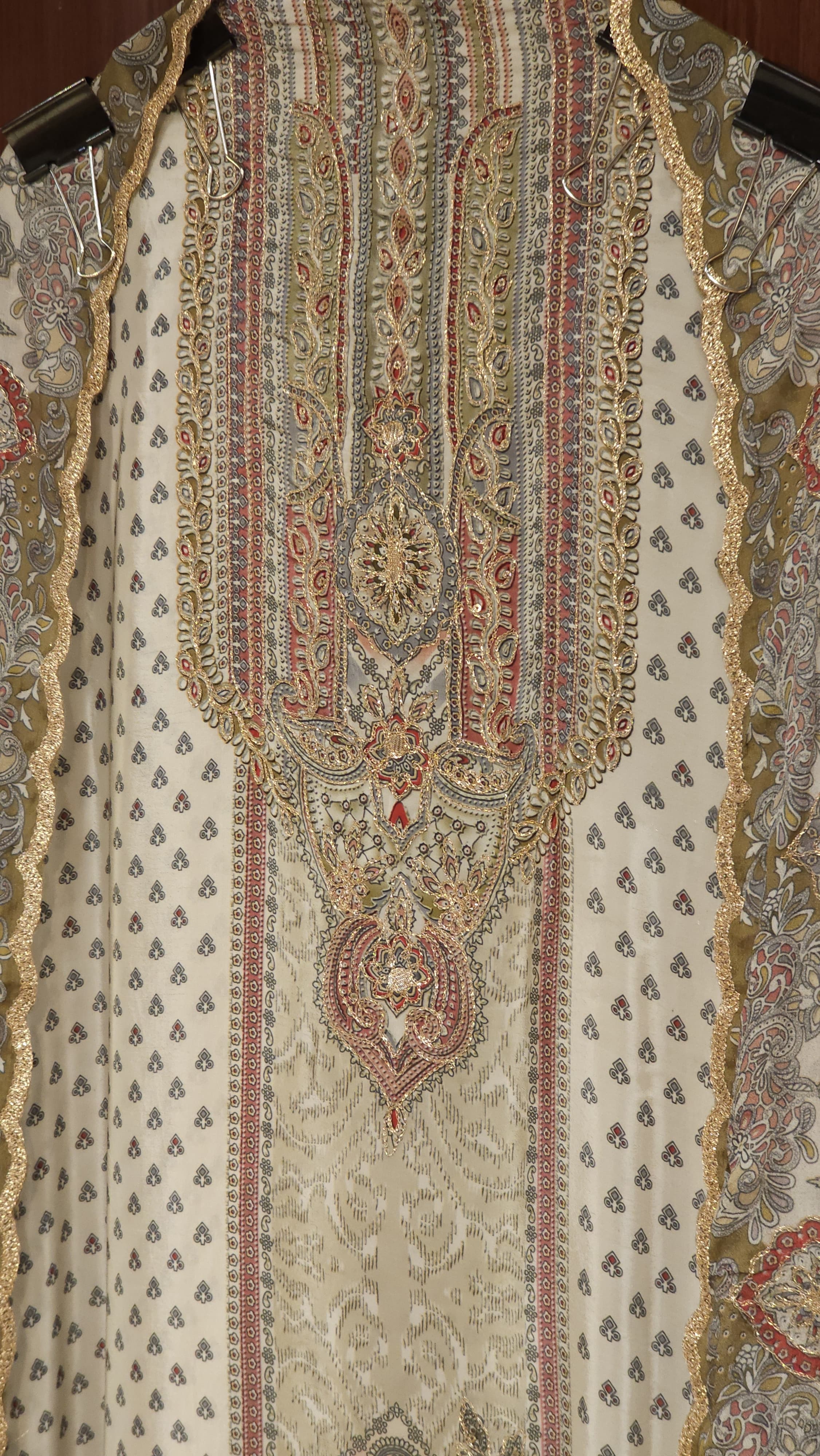 Indian Crepe Embroidered Suit & Pure Dupatta