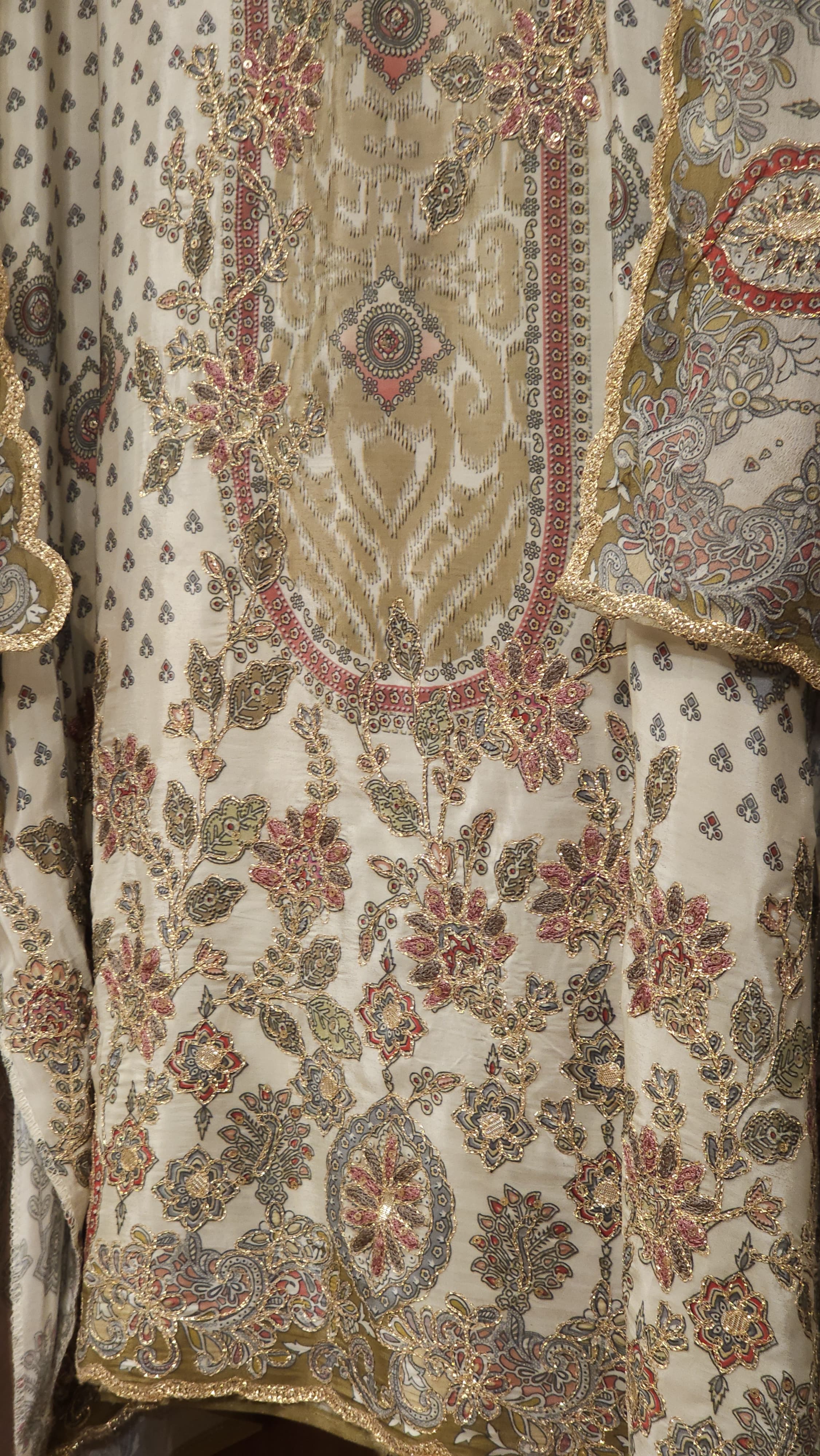 Indian Crepe Embroidered Suit & Pure Dupatta