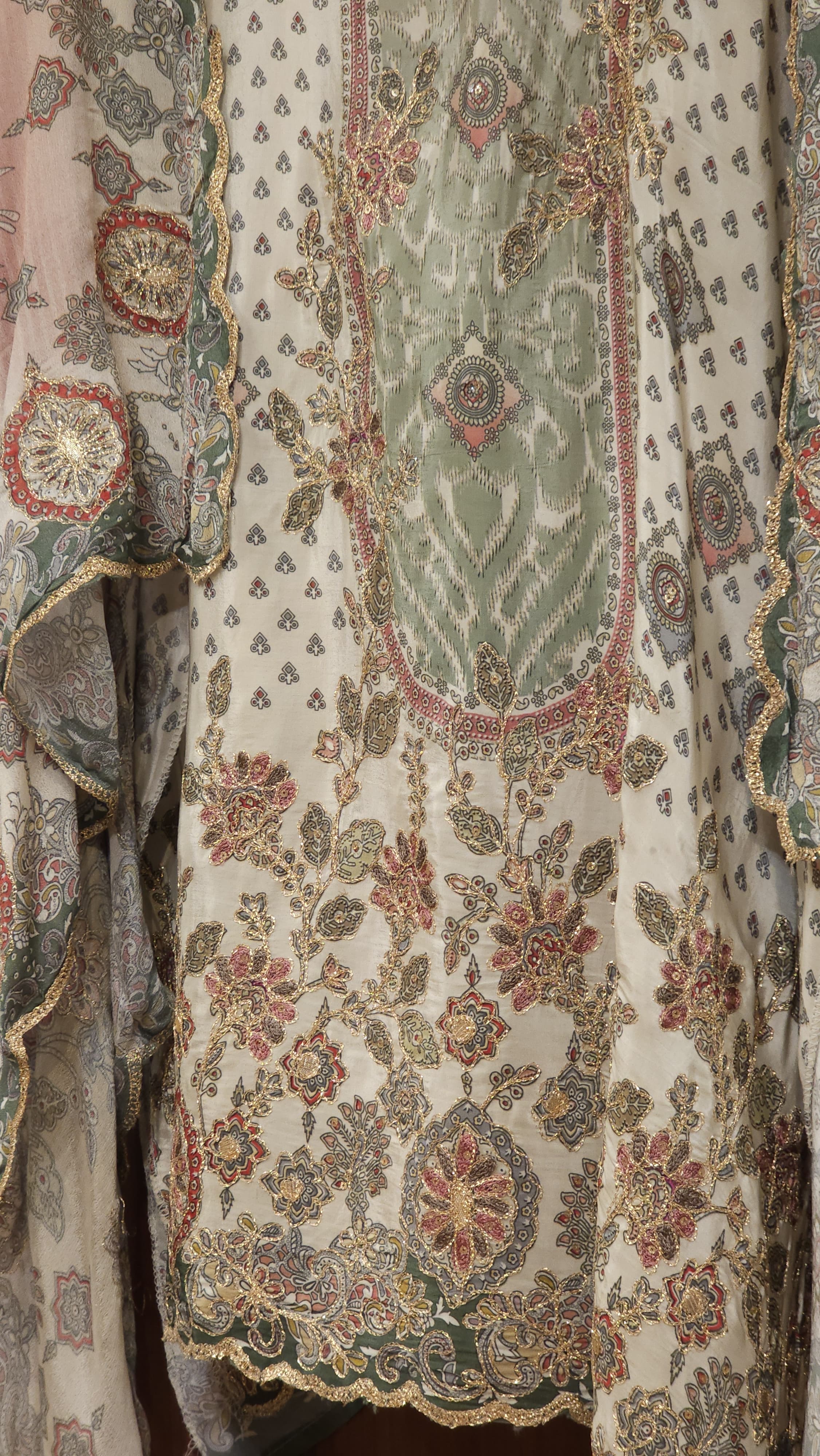 Indian Crepe Embroidered Suit & Pure Dupatta