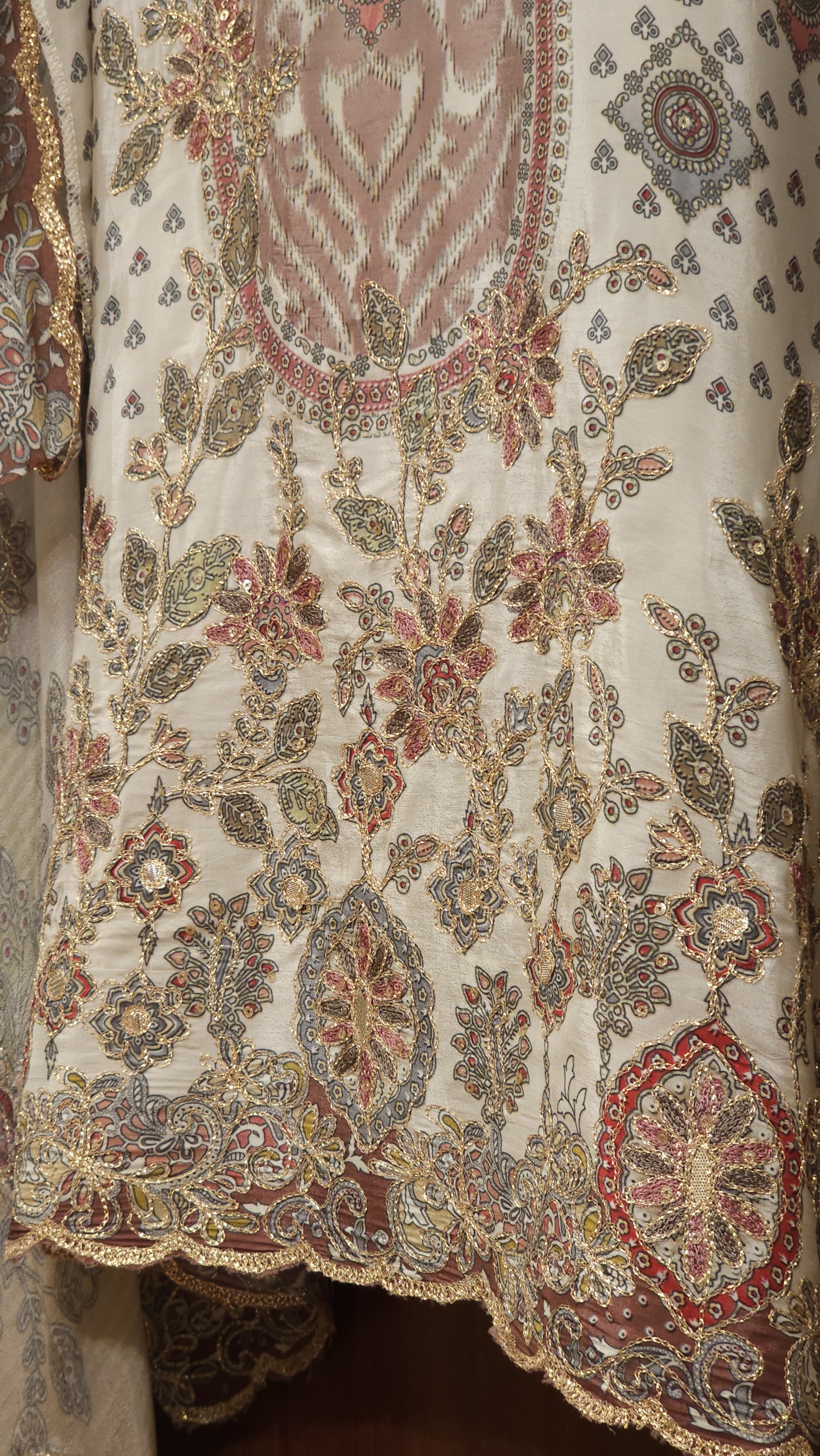 Indian Crepe Embroidered Suit & Pure Dupatta