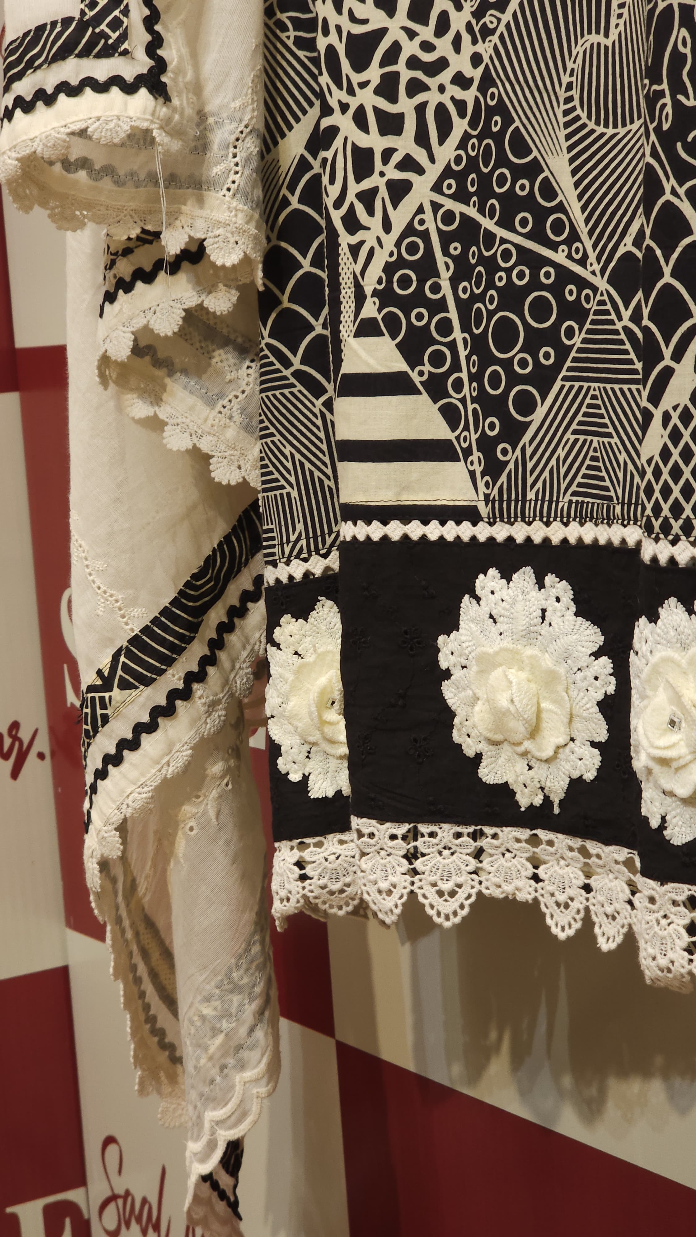 Pure Cotton 3D Floral Suit