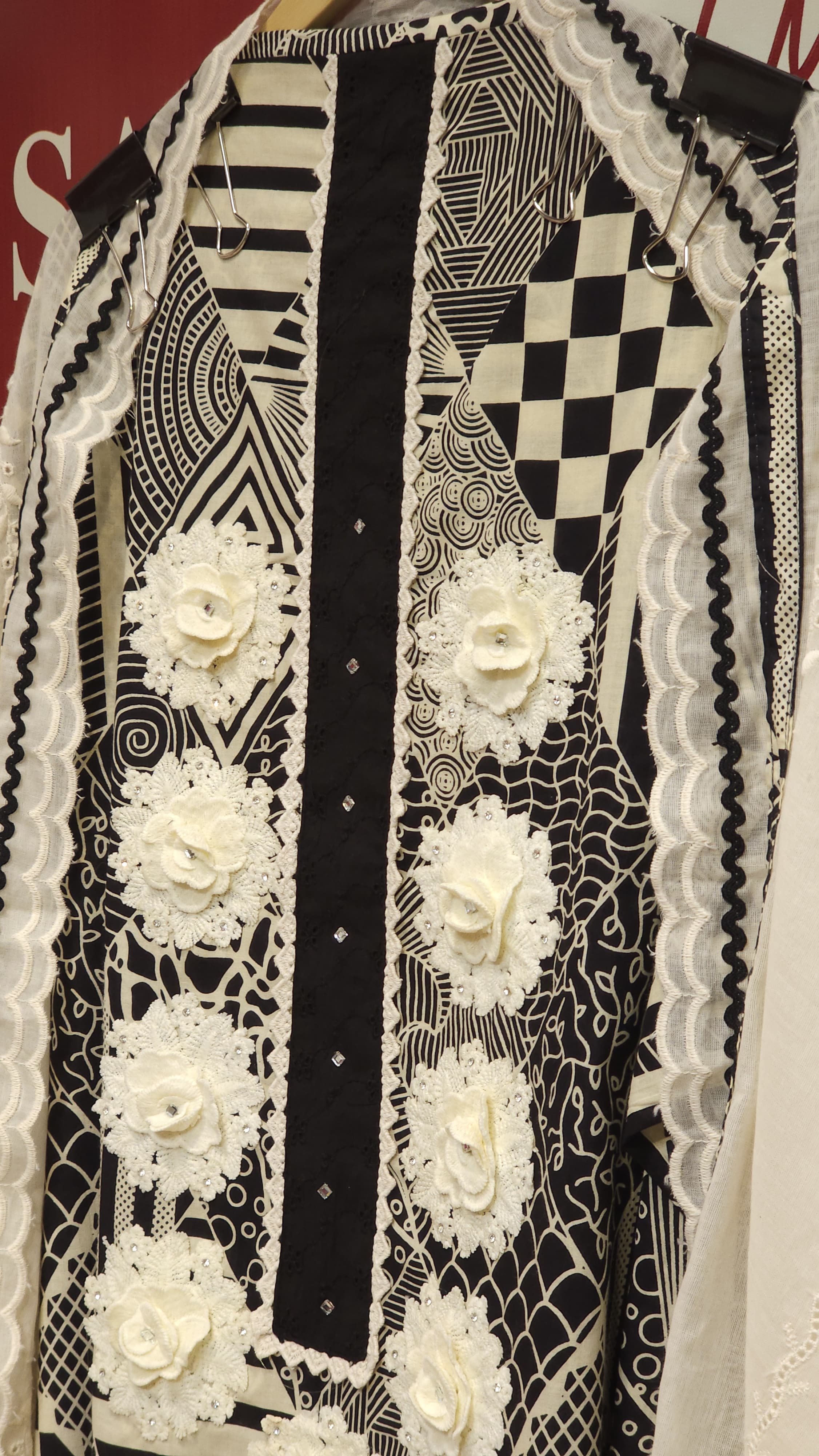 Pure Cotton 3D Floral Suit