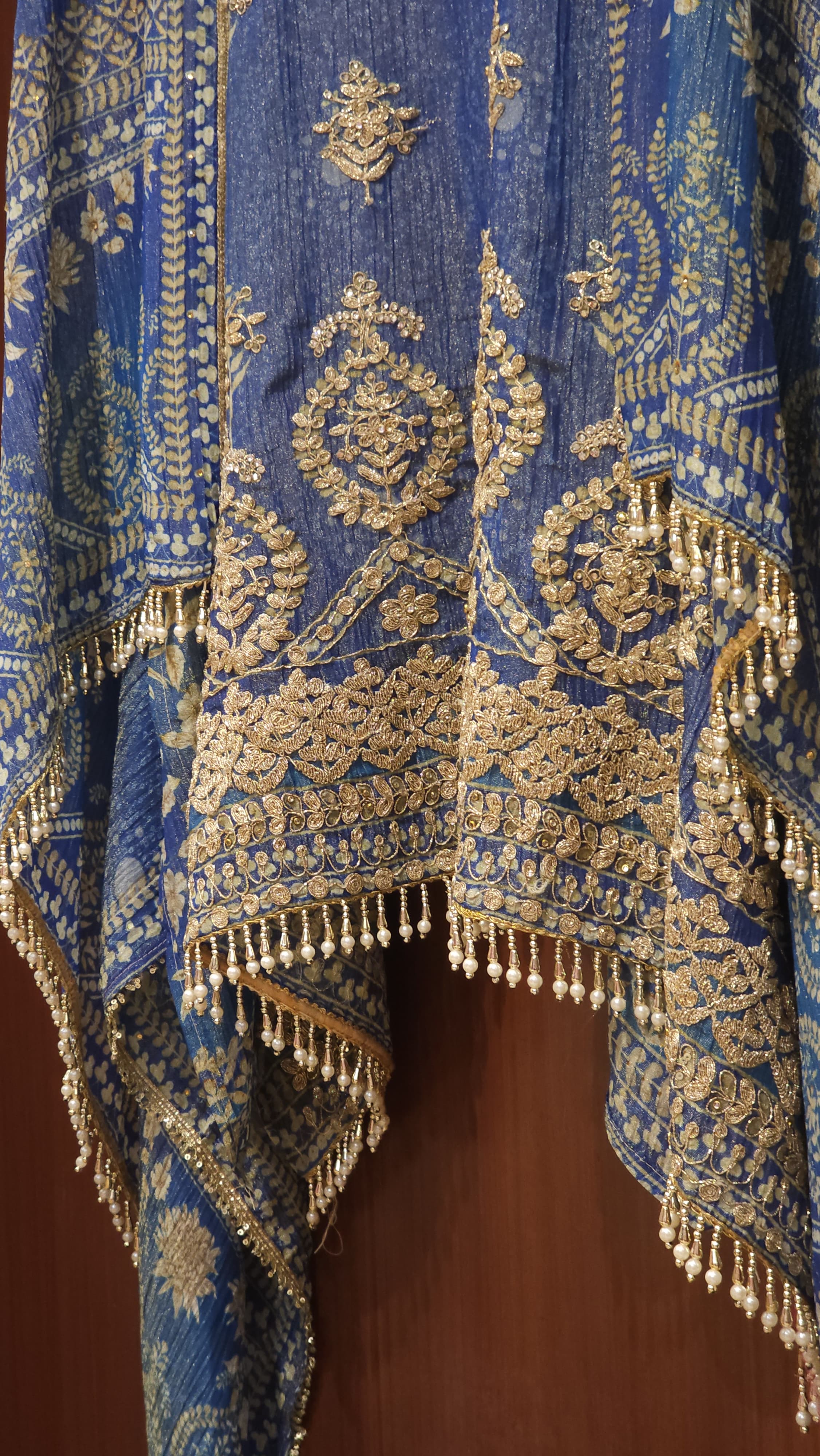 Ombre Shading Crushed Tissue & Rajwada Embroidery