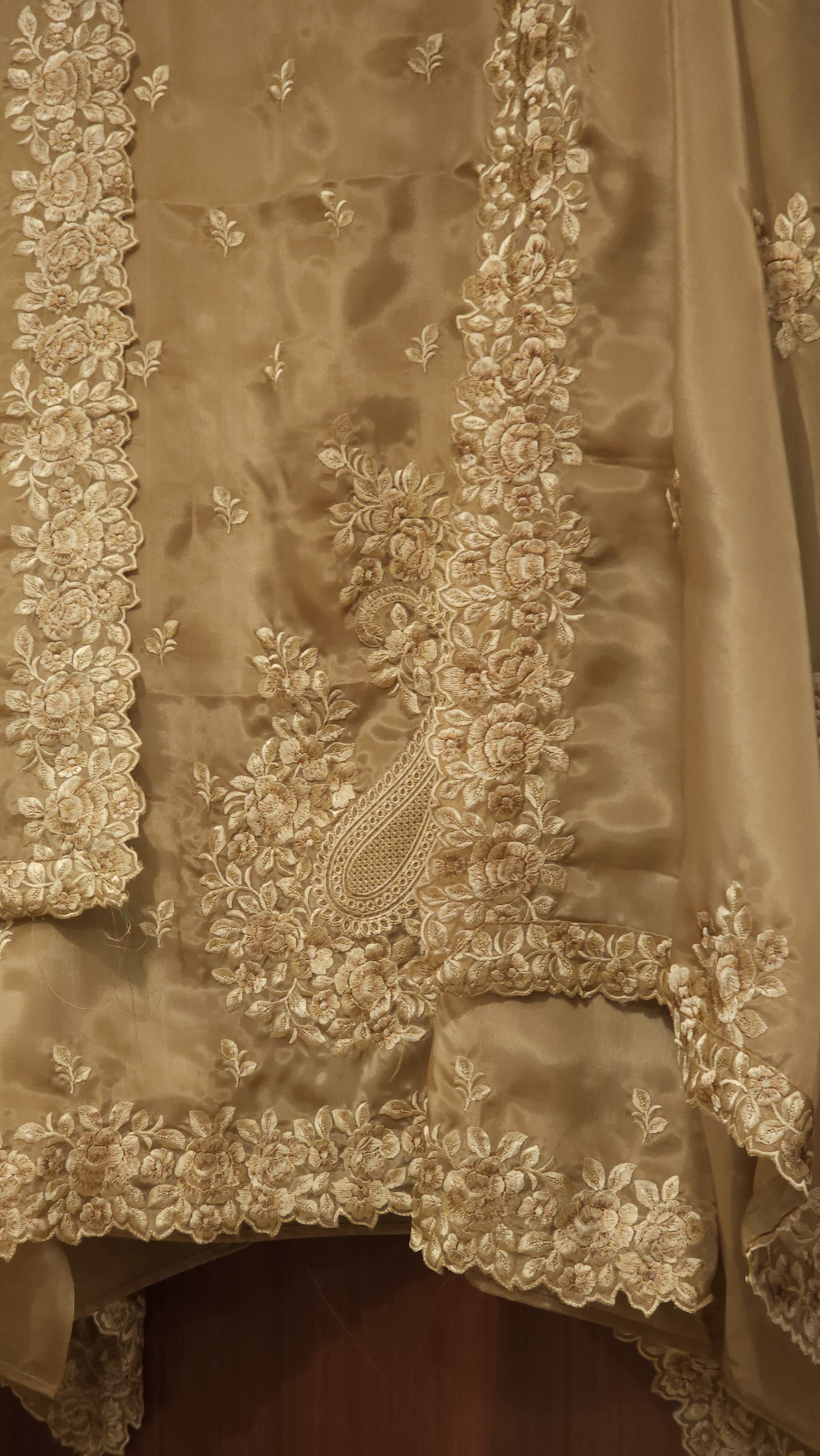 Parsi Embroidery Glass Tissue Suit