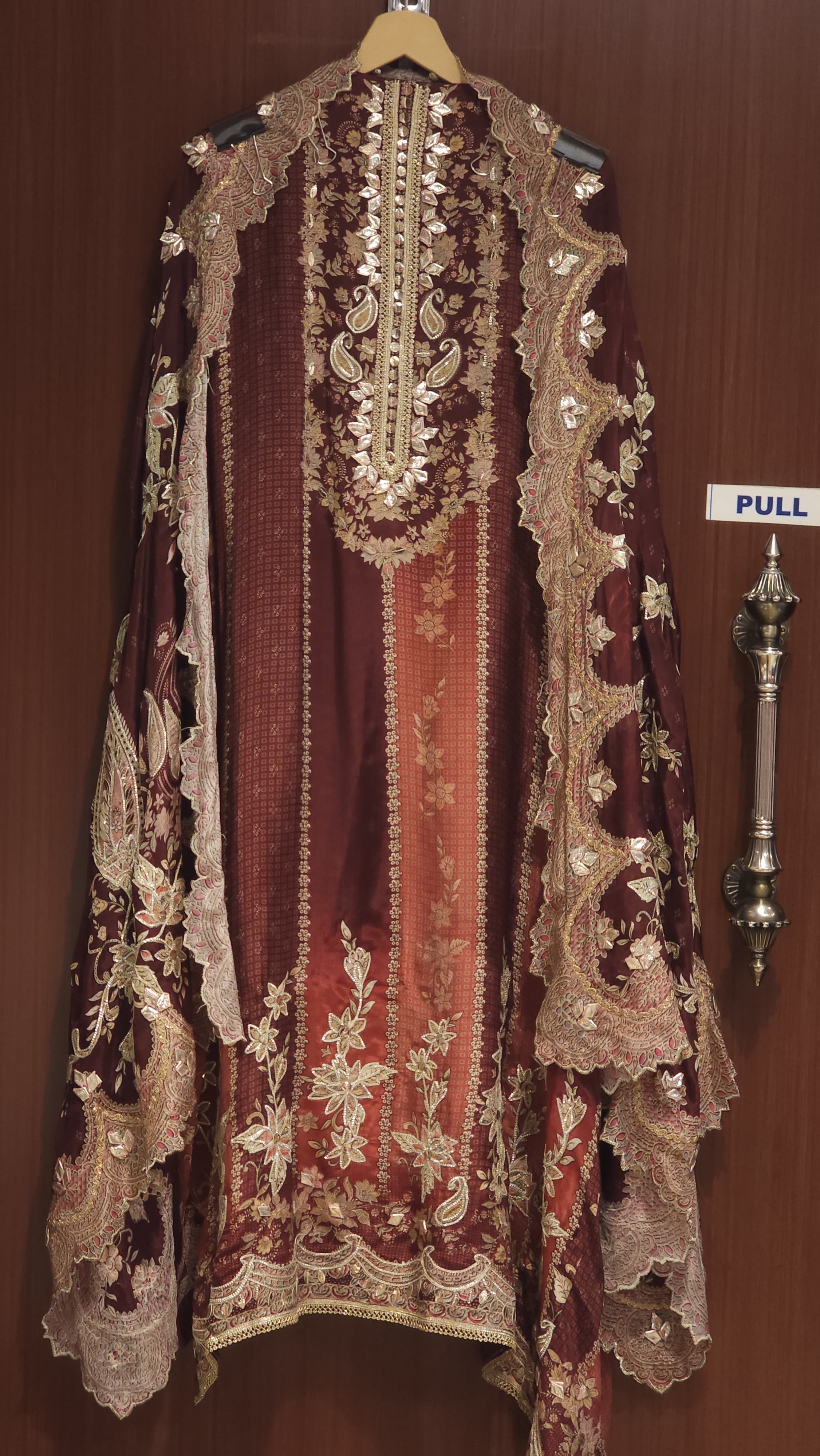 Glass Organza Suit with Digital Print & Embroidery