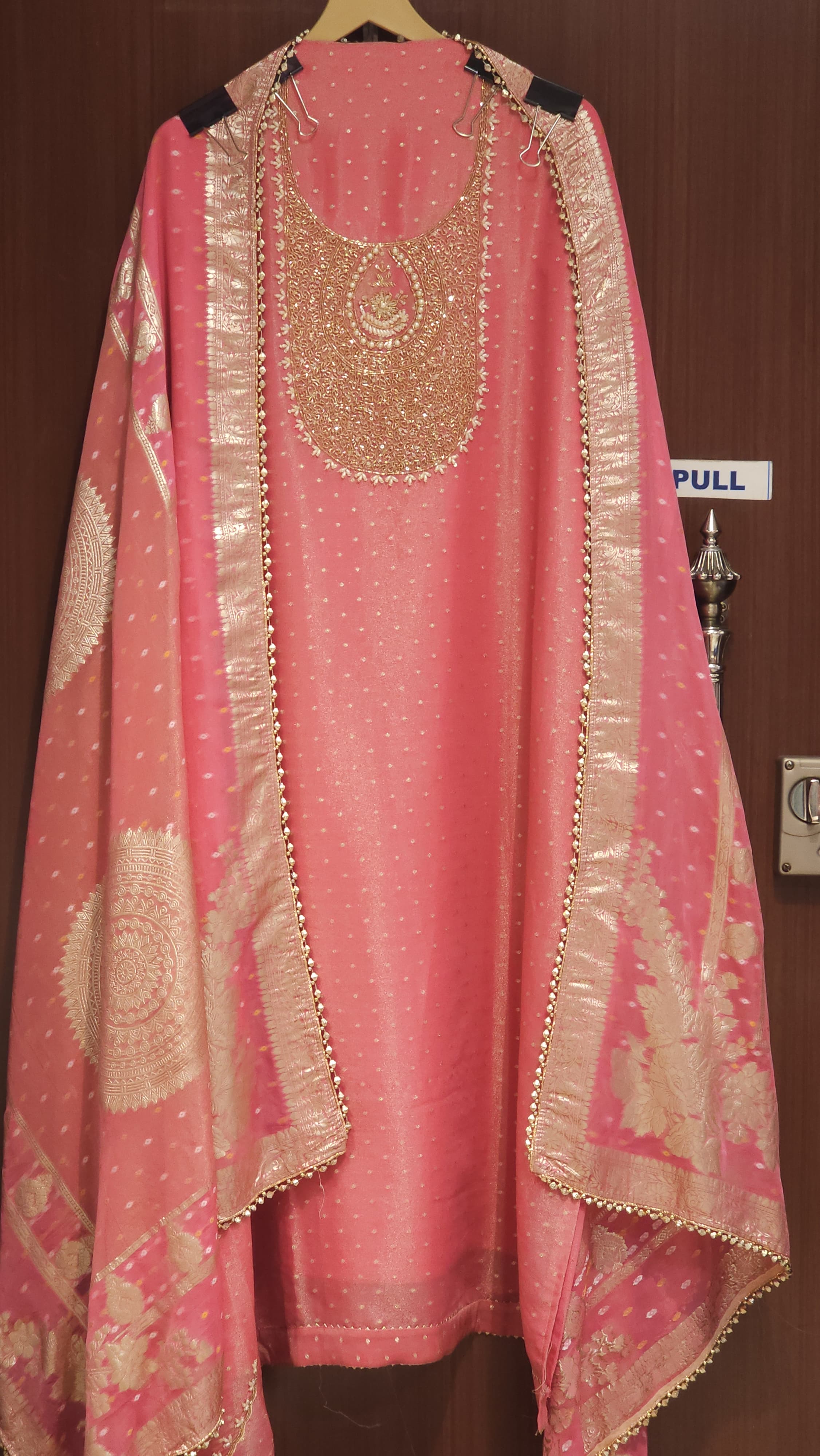 Authentic Tanchui Silk Dupatta & Banarasi Tissue Suit
