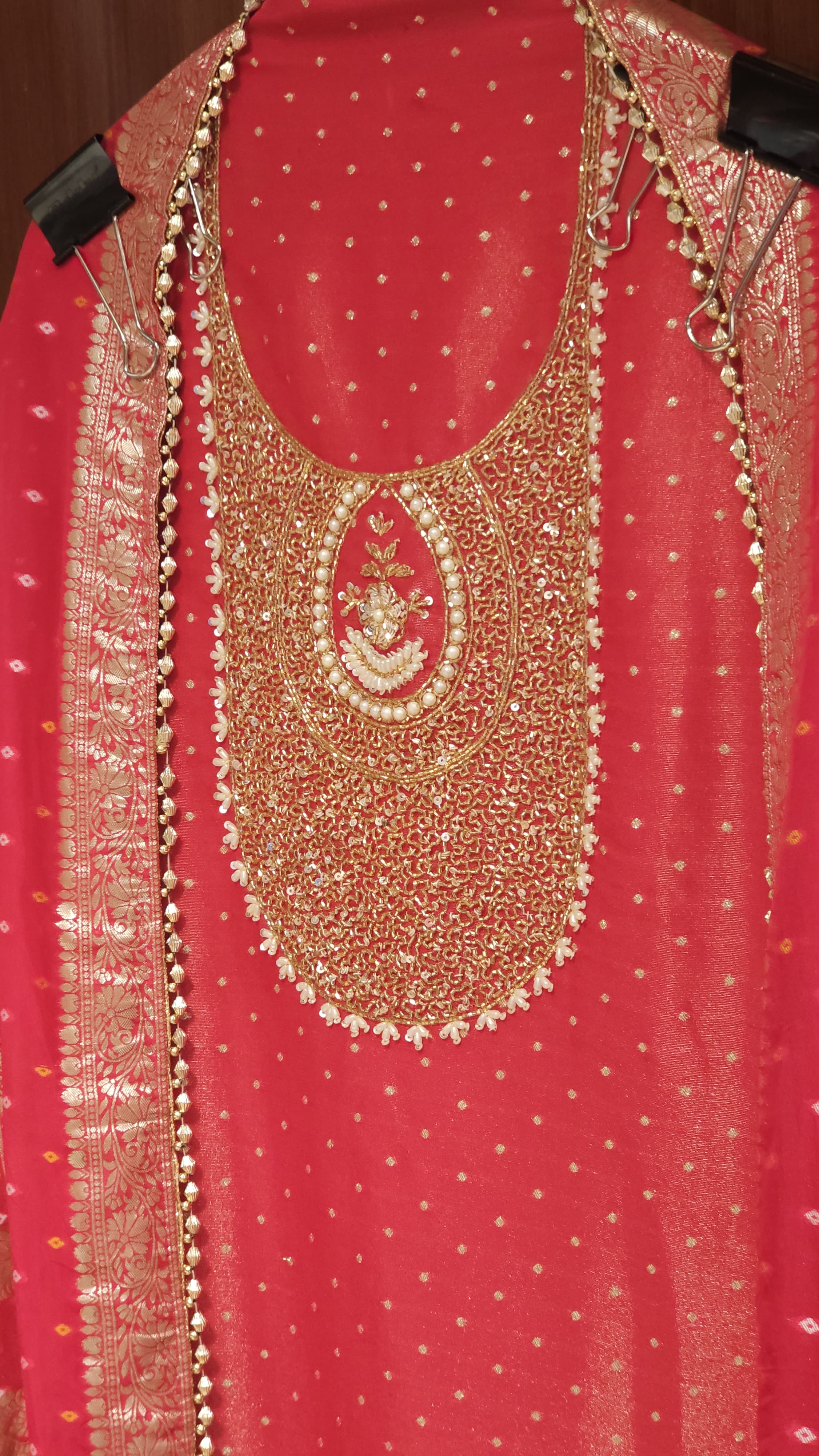 Authentic Tanchui Silk Dupatta & Banarasi Tissue Suit