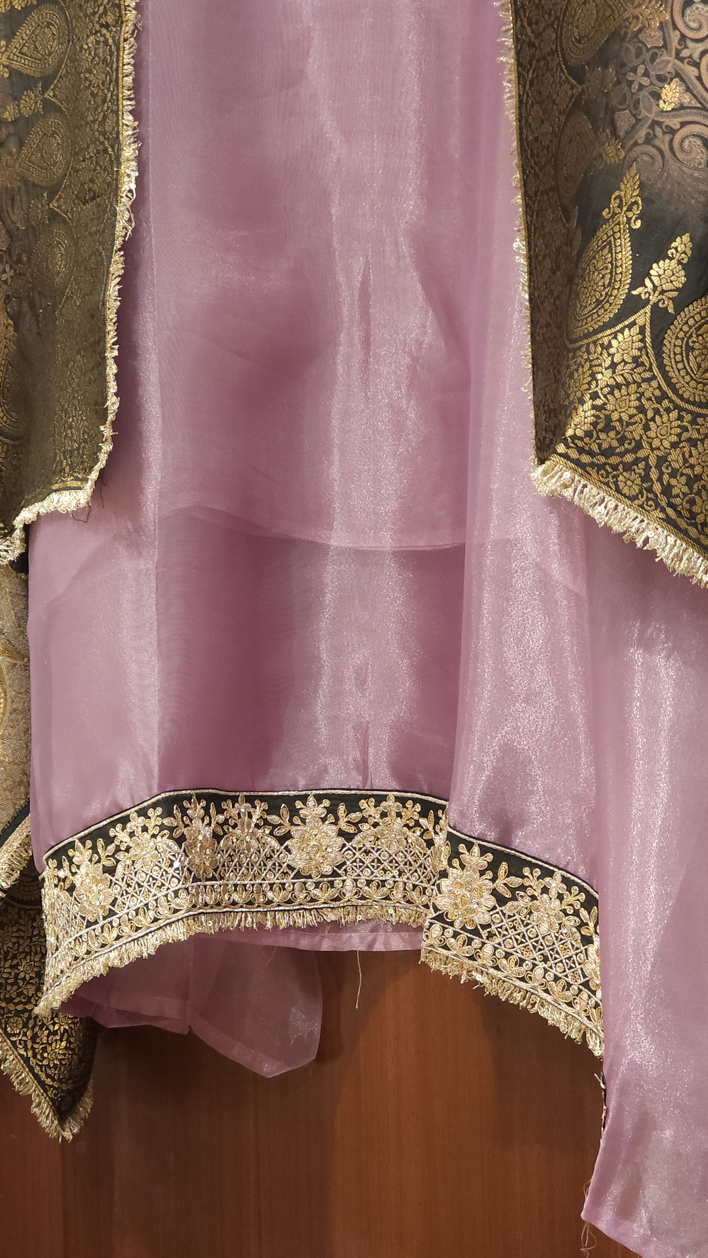 Burberry Silk Suit with Banarasi Dupatta