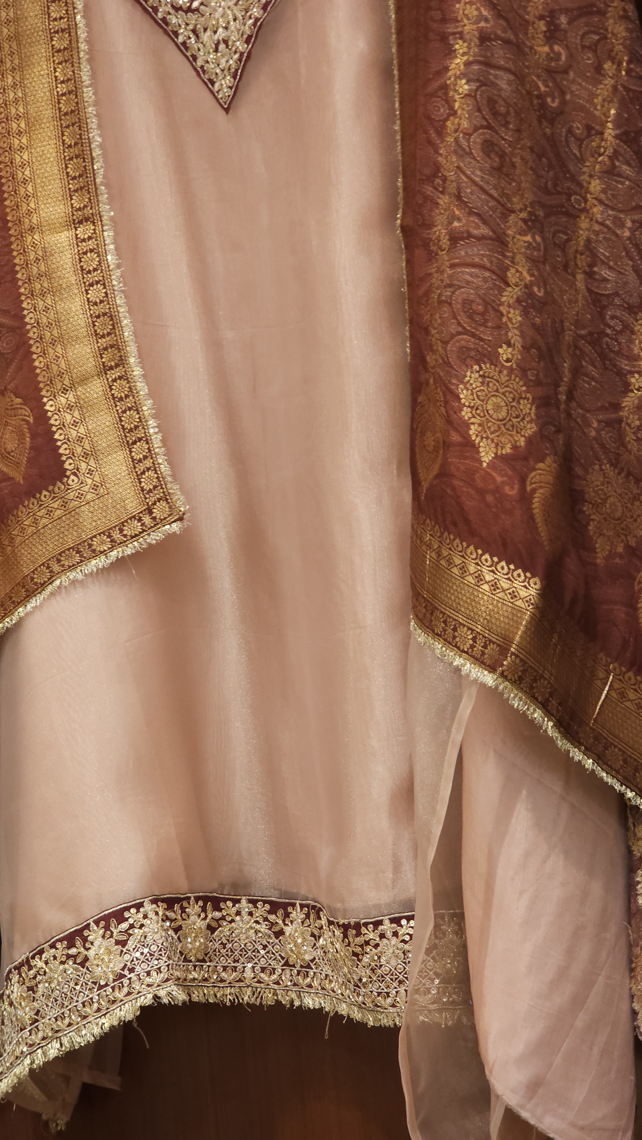 Burberry Silk Suit with Banarasi Dupatta