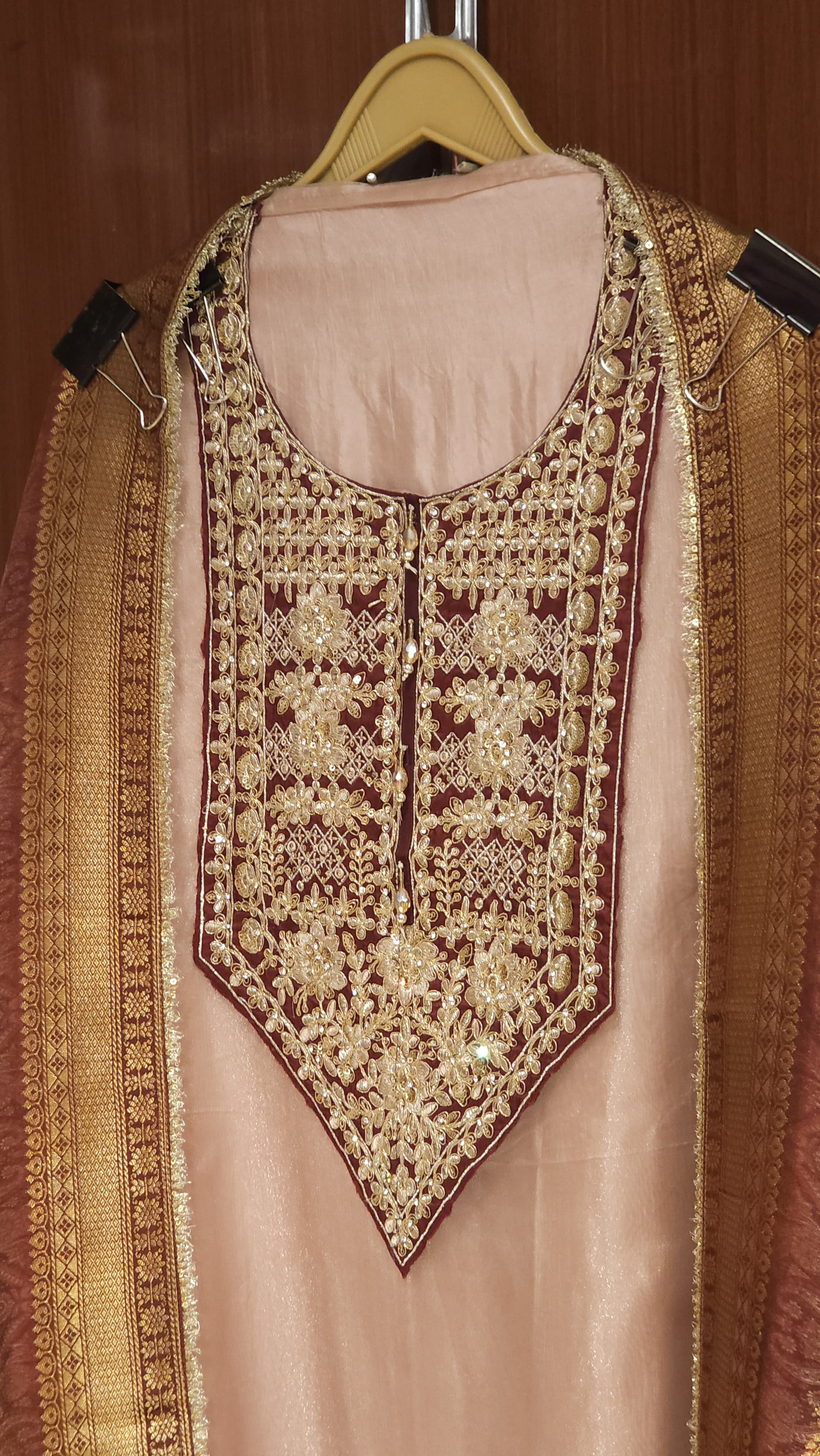 Burberry Silk Suit with Banarasi Dupatta