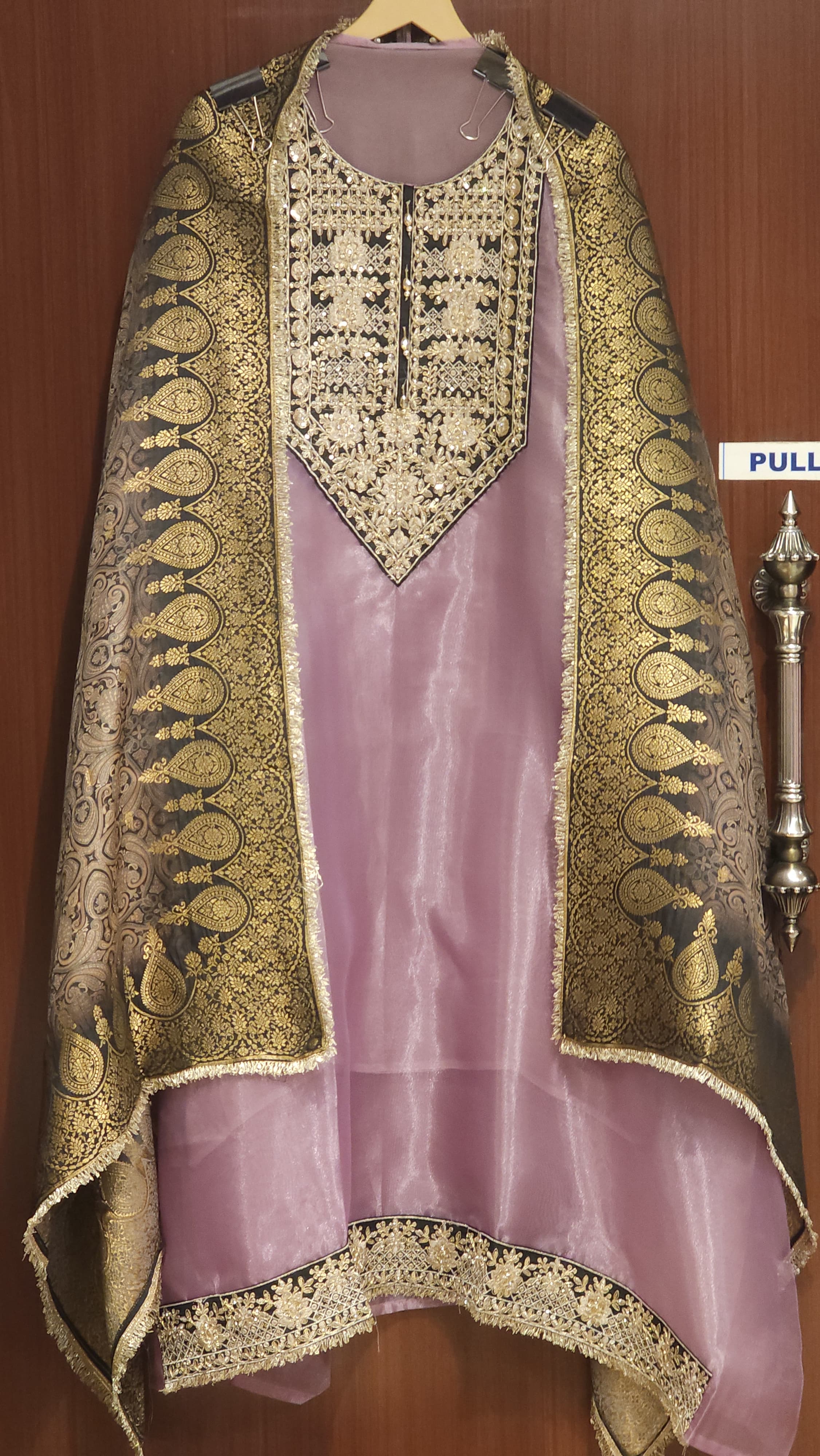 Burberry Silk Suit with Banarasi Dupatta
