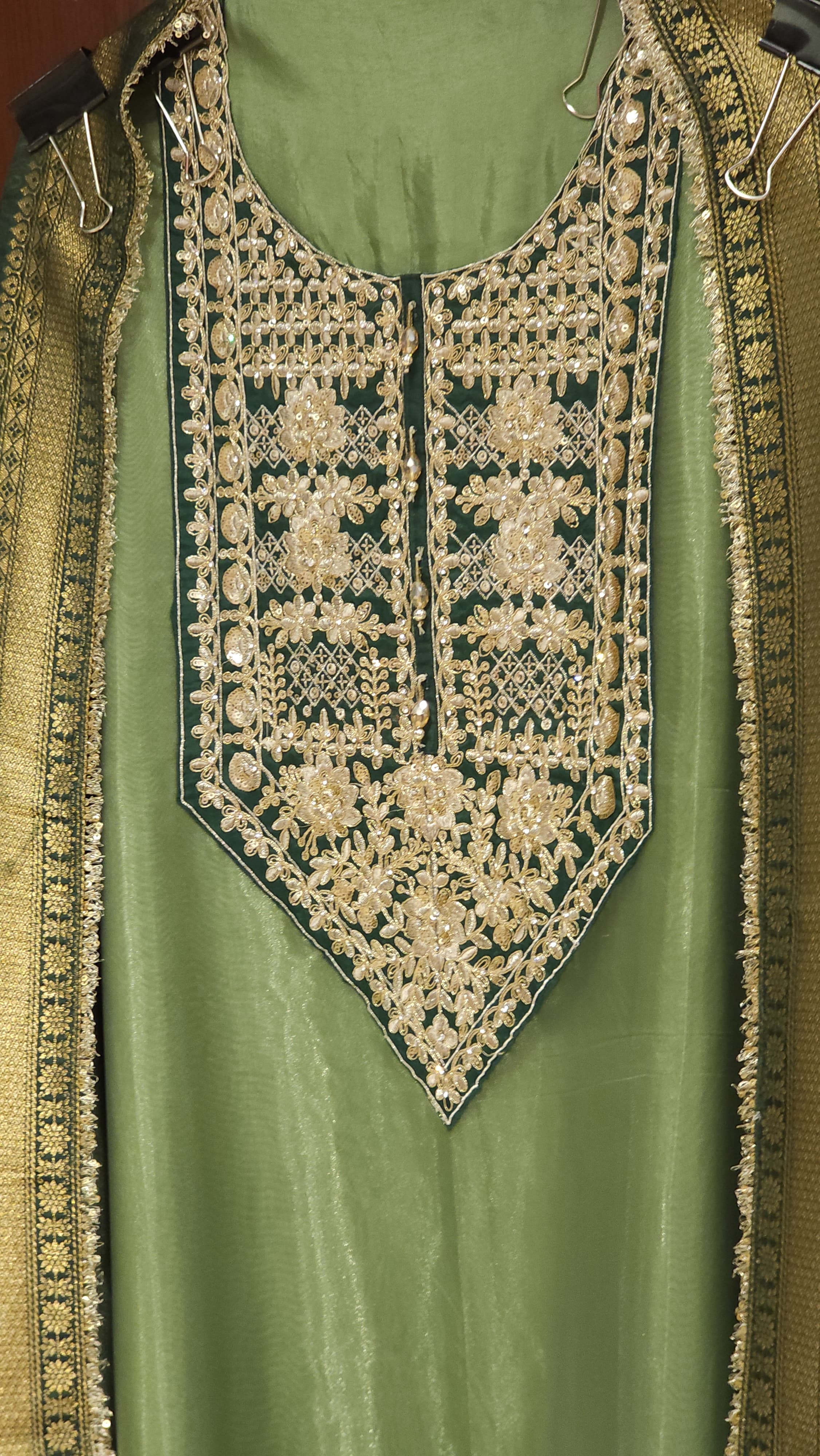 Burberry Silk Suit with Banarasi Dupatta
