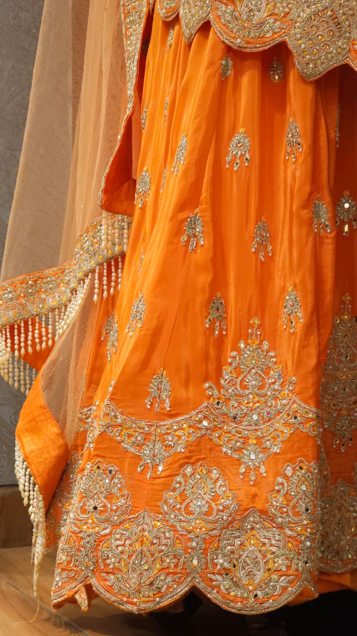 Indo-Western Readymade Sharara Set in Crepe