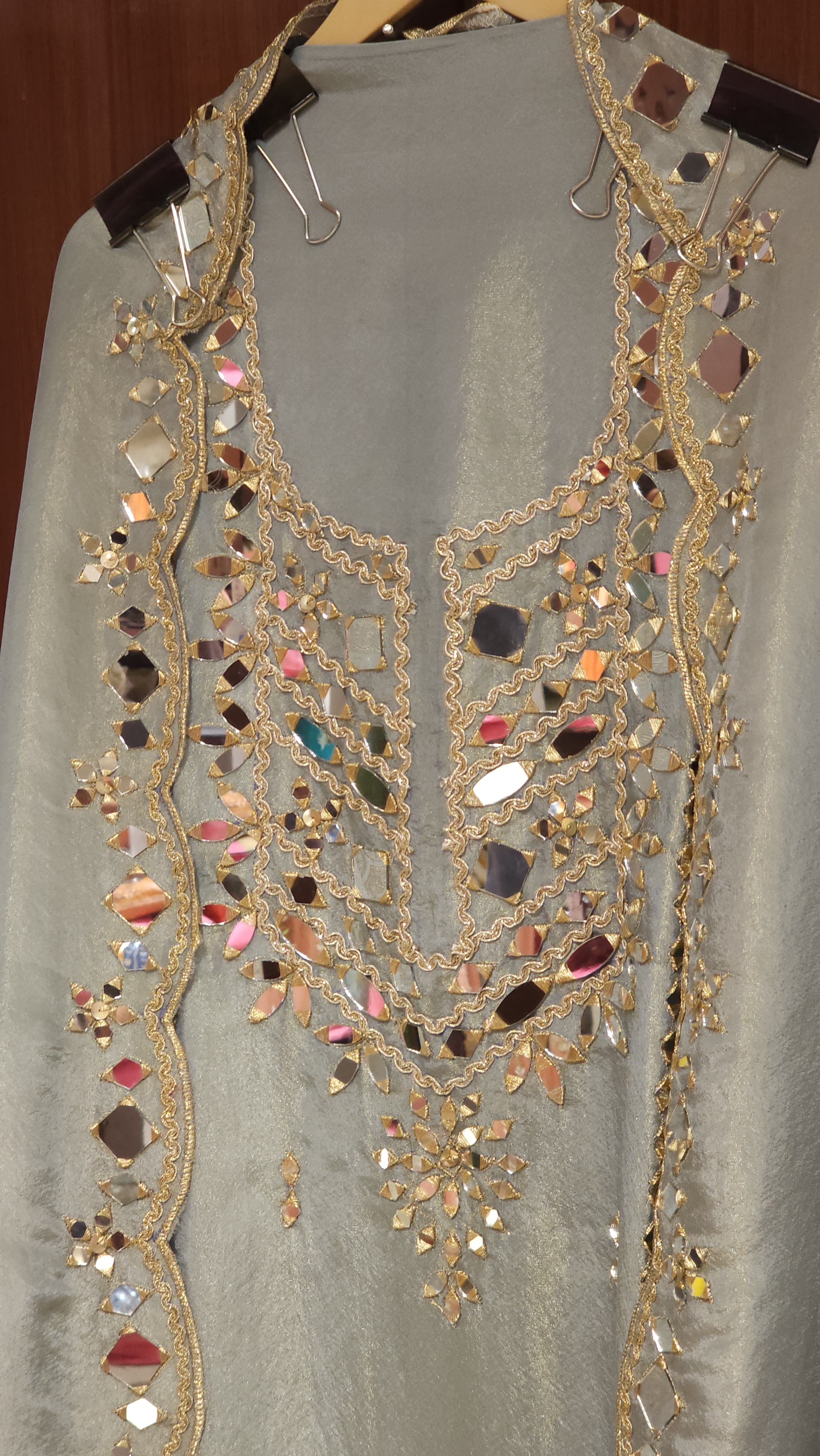 Luxury Mirror Work Ensemble in Metallic Hues