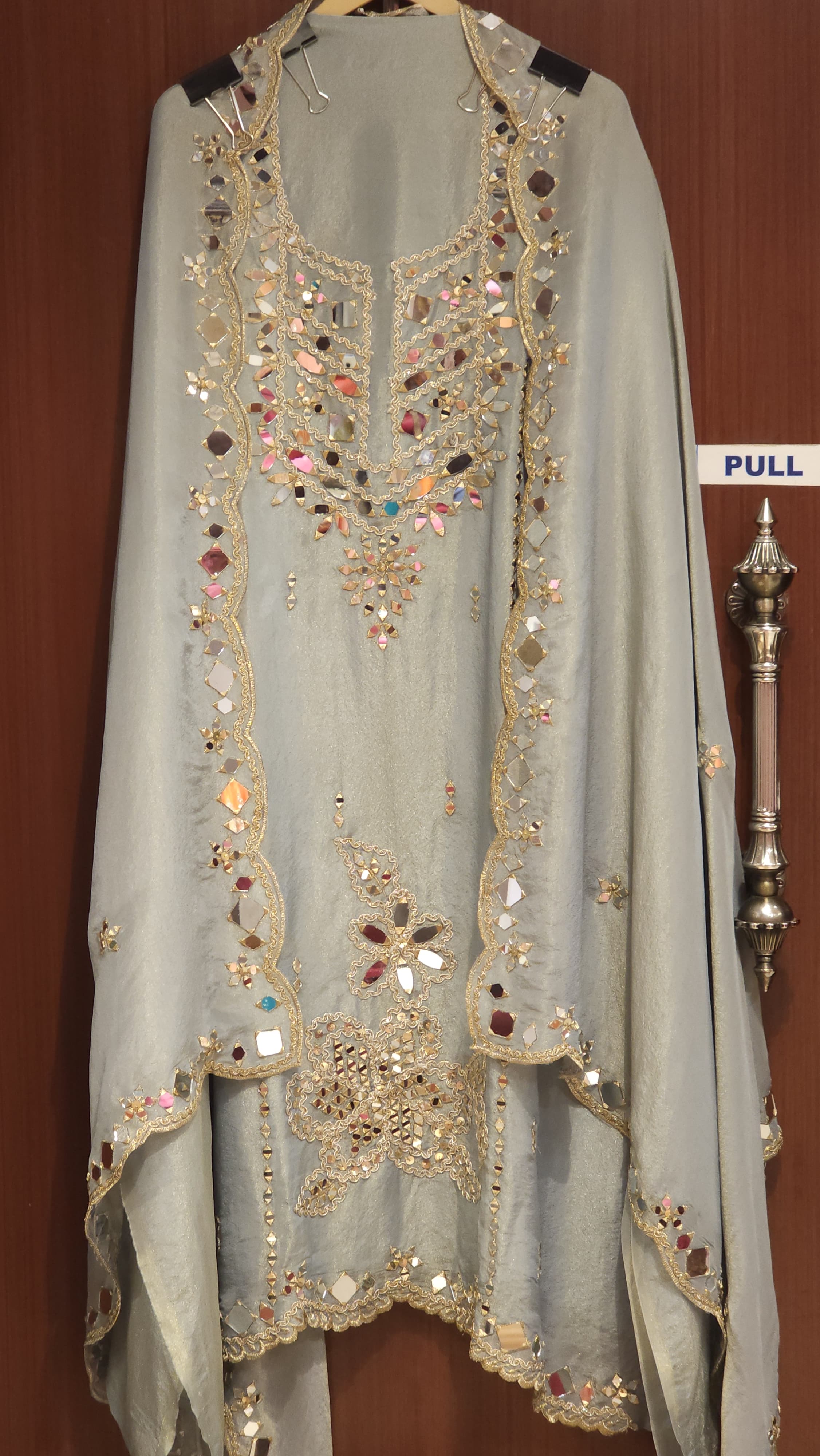 Luxury Mirror Work Ensemble in Metallic Hues