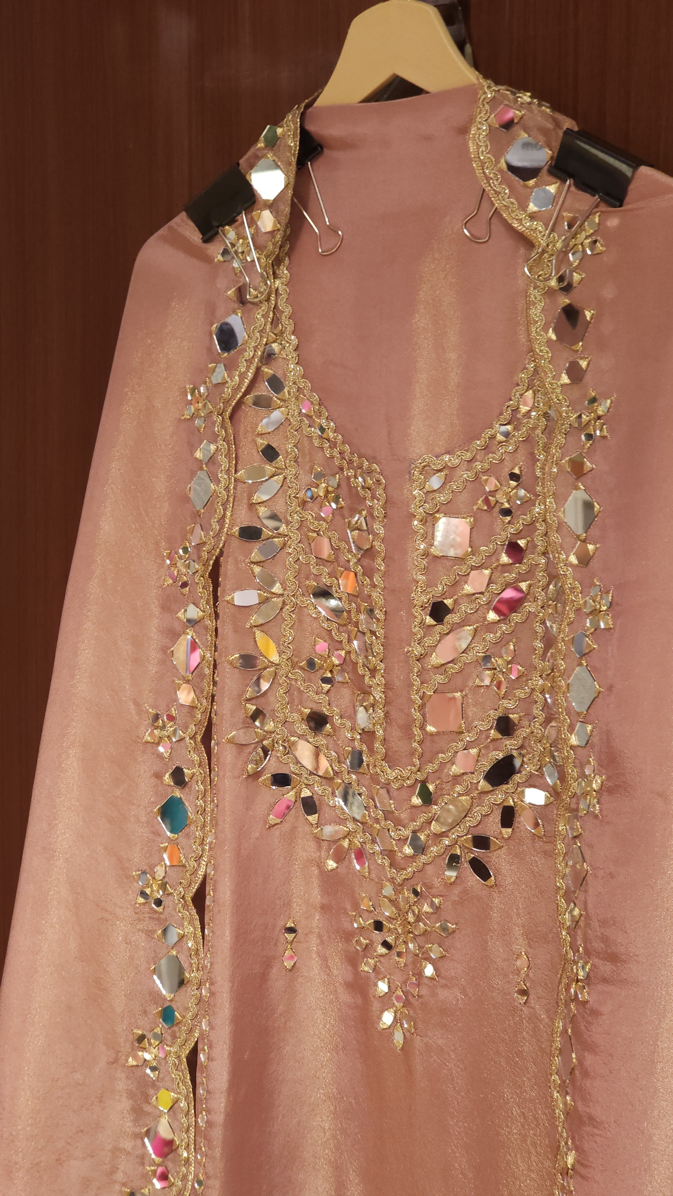Luxury Mirror Work Ensemble in Metallic Hues
