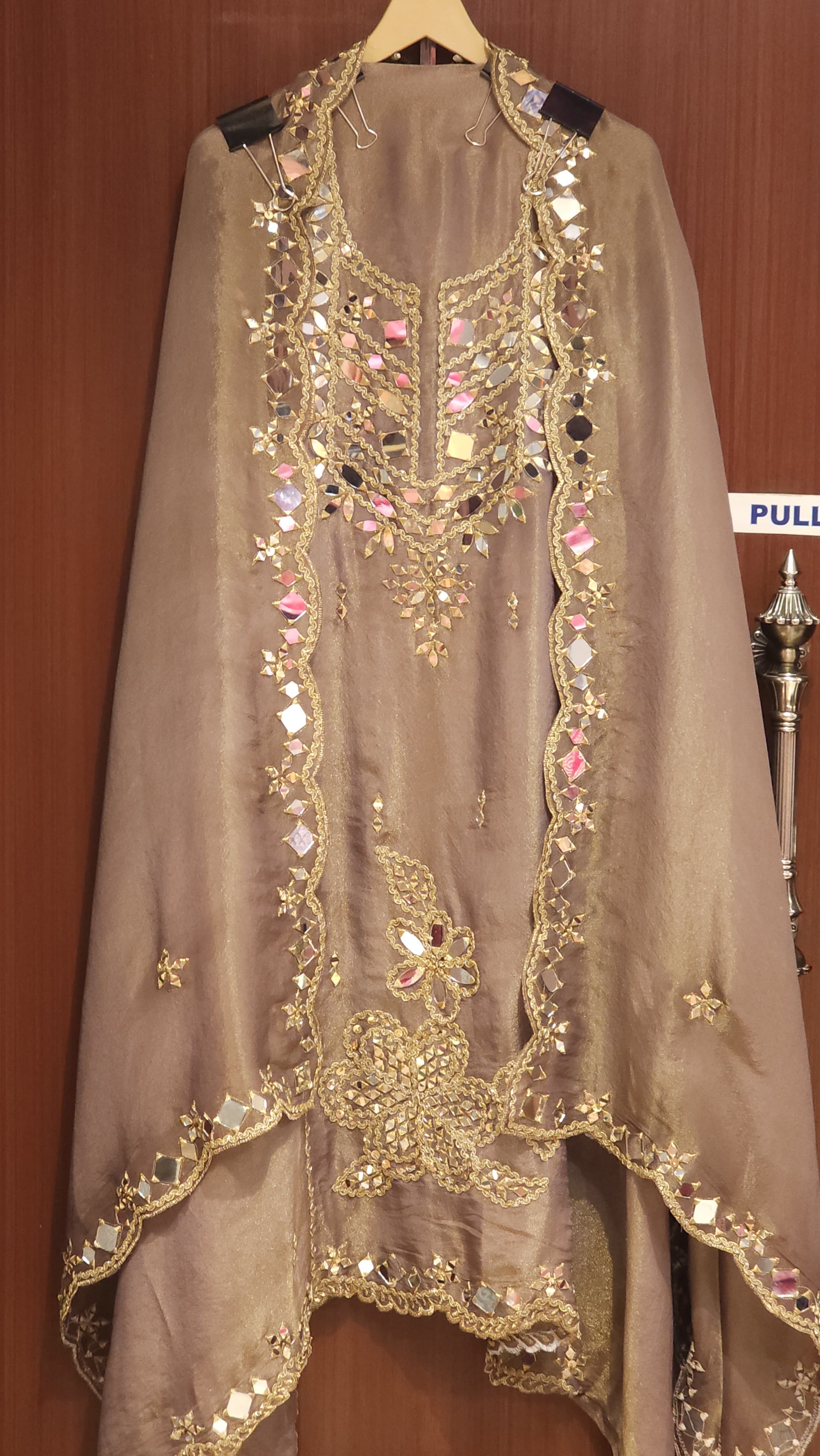 Luxury Mirror Work Ensemble in Metallic Hues