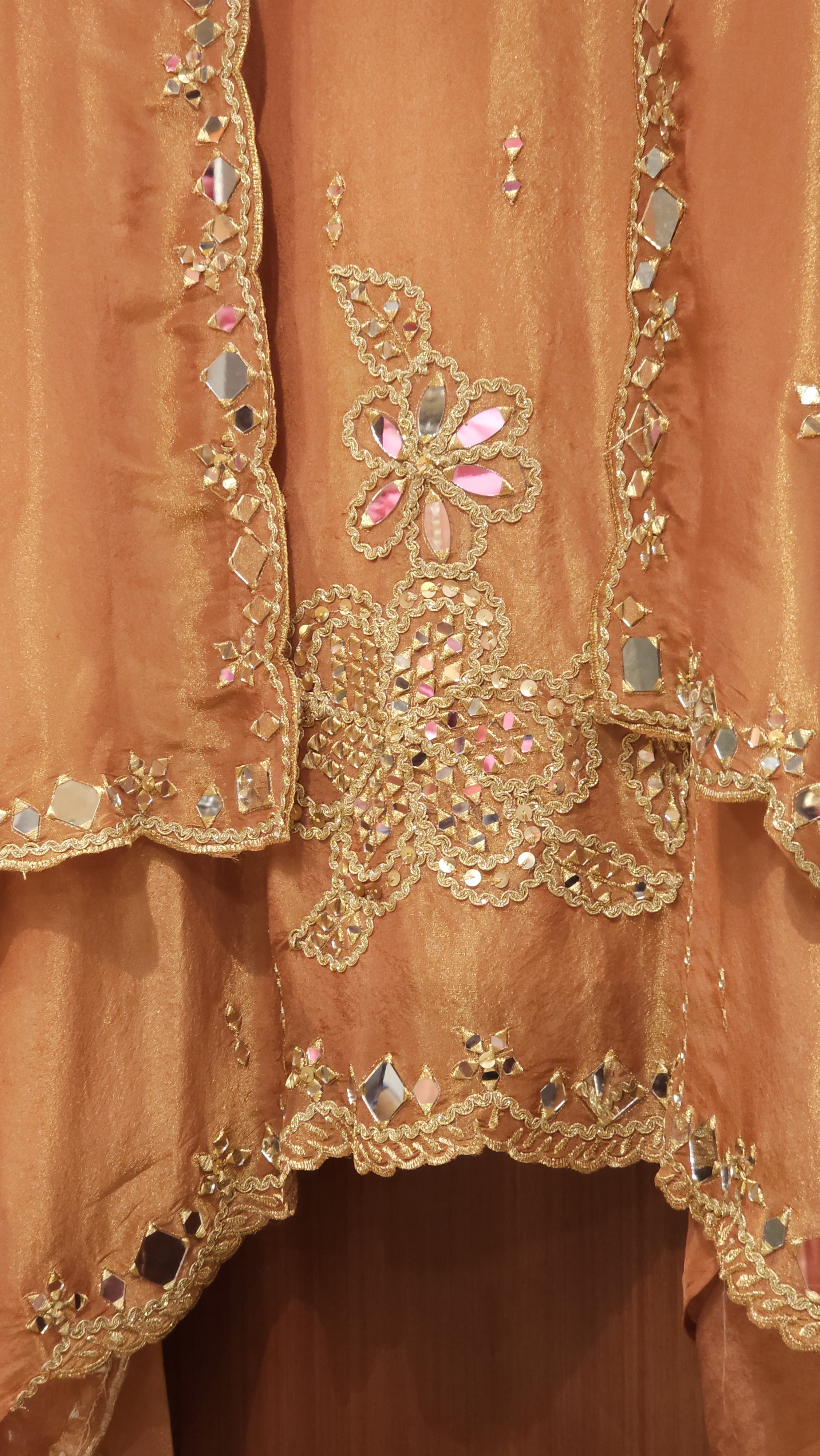 Luxury Mirror Work Ensemble in Metallic Hues
