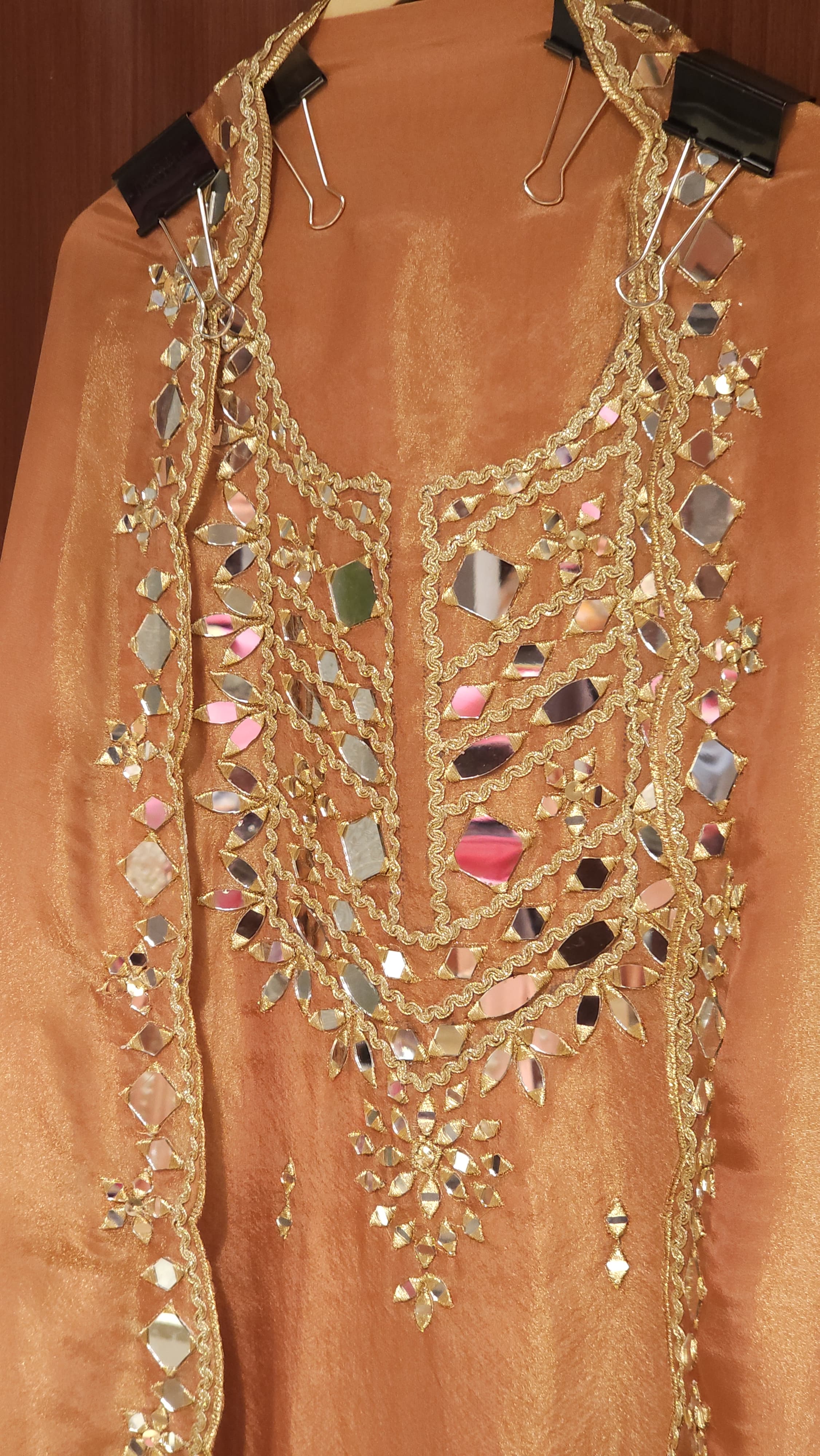 Luxury Mirror Work Ensemble in Metallic Hues