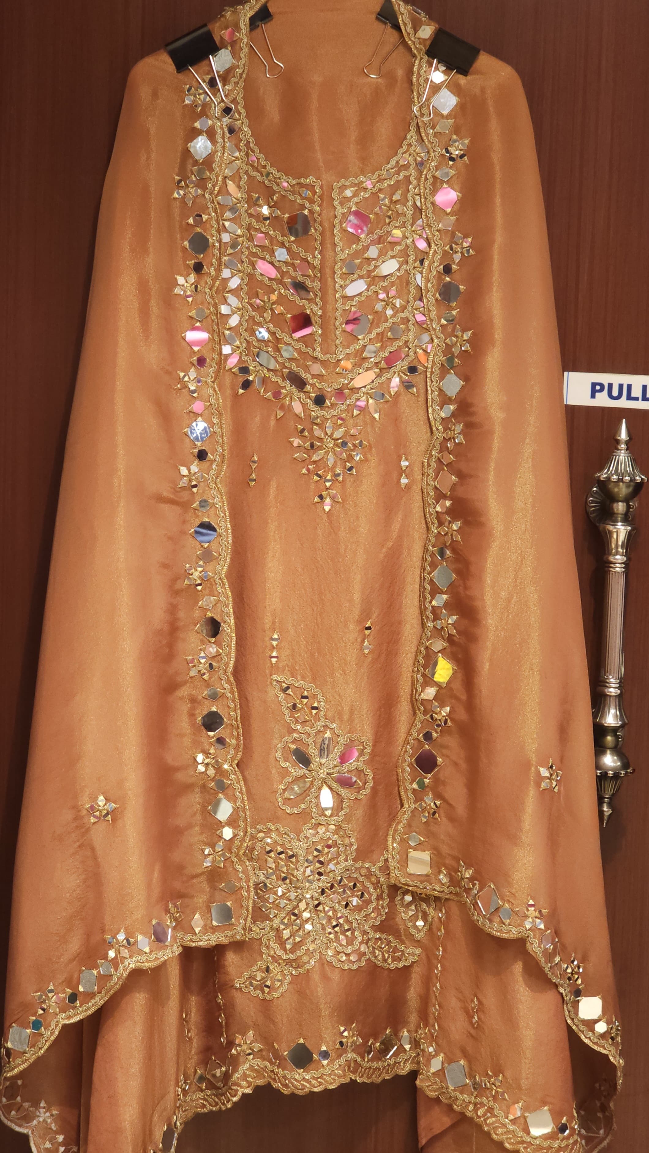 Luxury Mirror Work Ensemble in Metallic Hues
