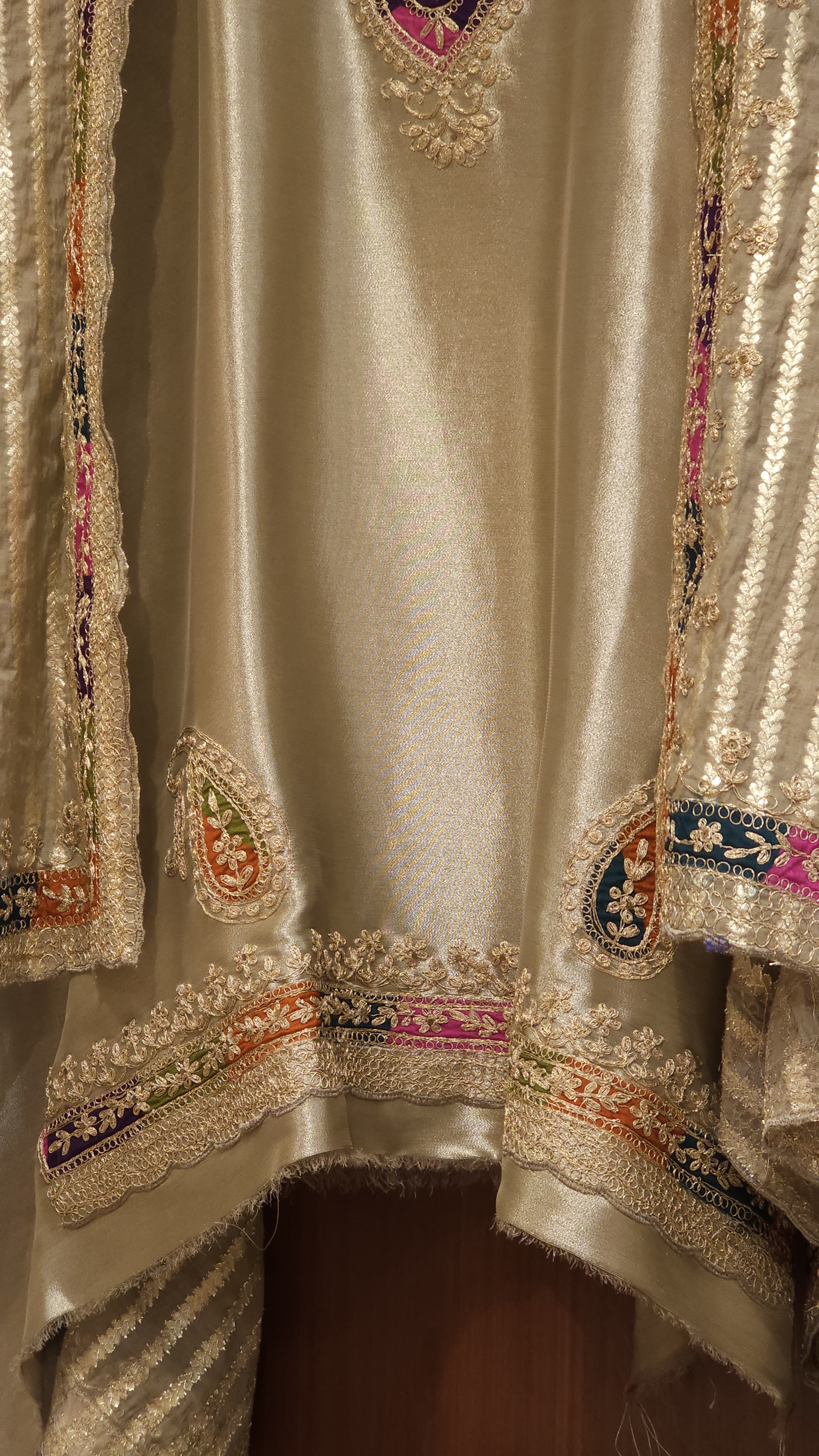 Russian Silk Suit with Crushed Banarasi Dupatta
