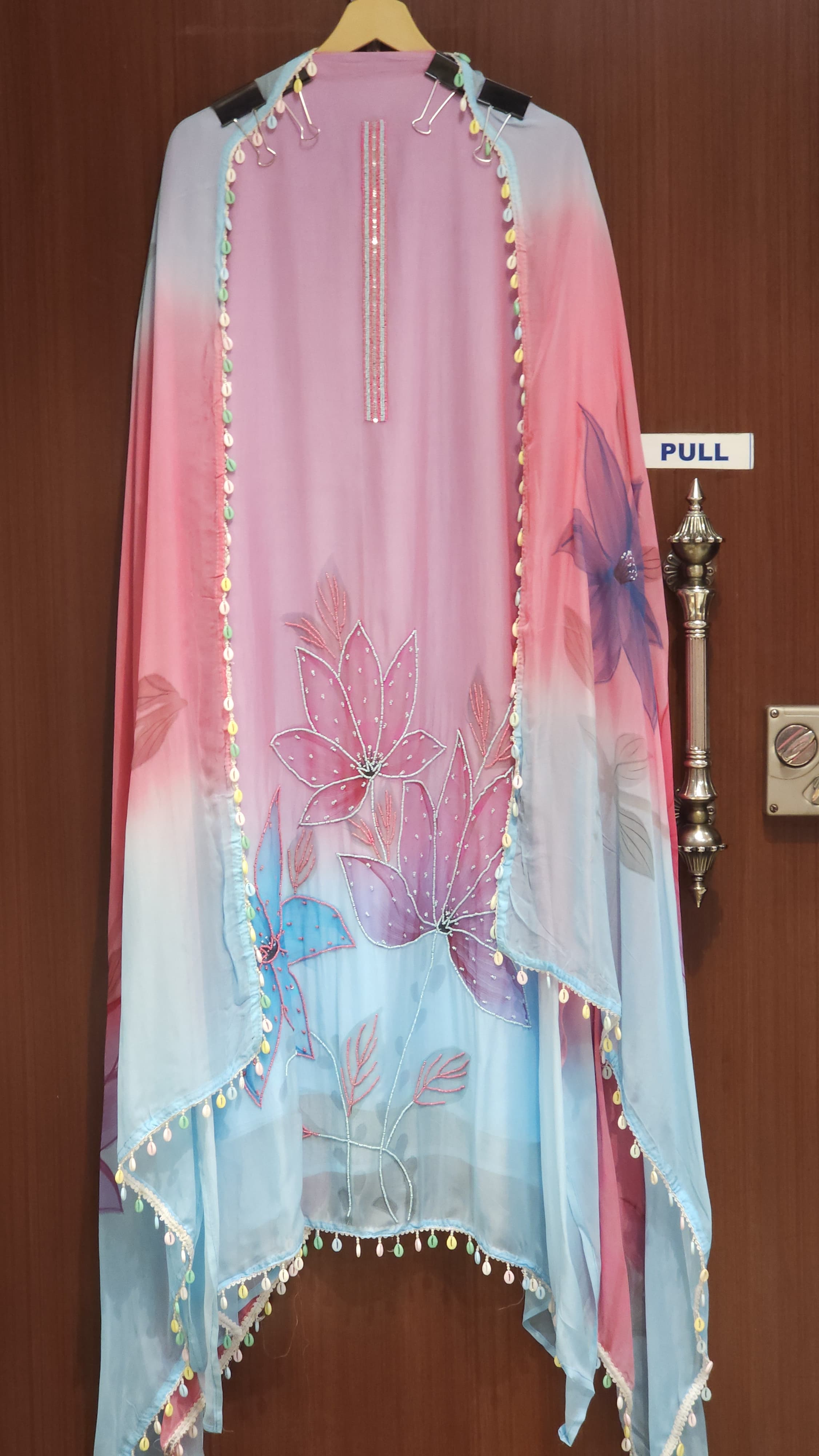 Brush Paint, Ombré shaded soft and flowy organza Suit