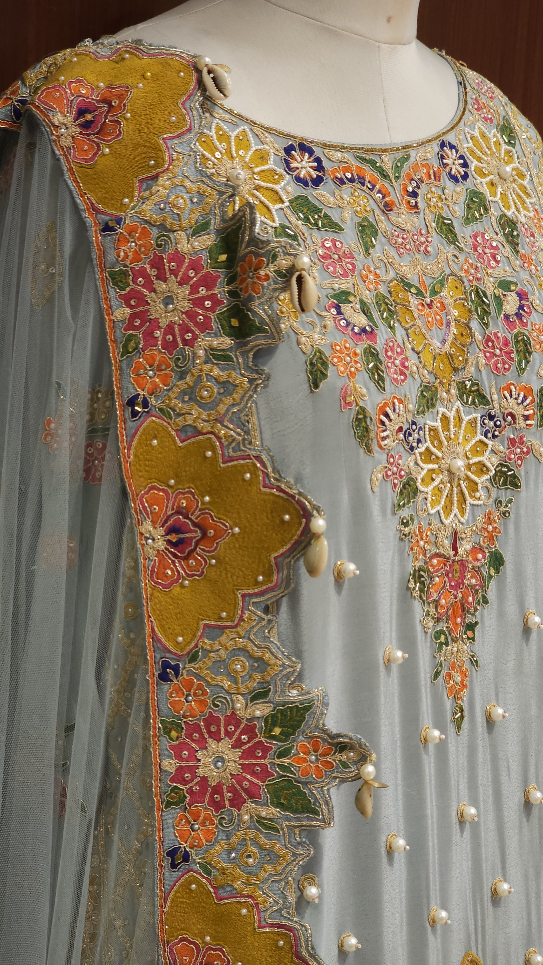Heavy Pakistani Readymade Crepe pure Sharara Set